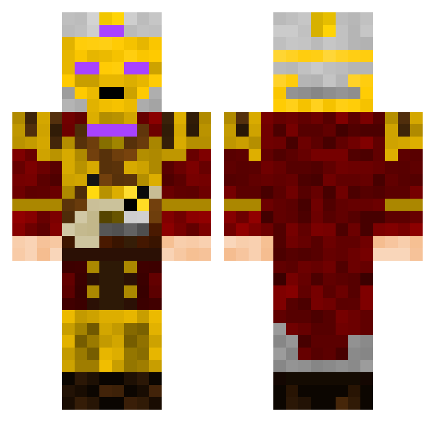 DonCordeleone Minecraft skin, front and back view