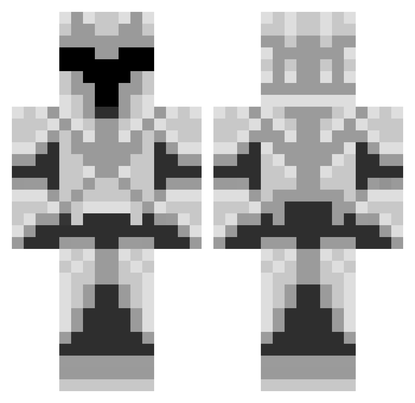 Driffse Minecraft skin, front and back view