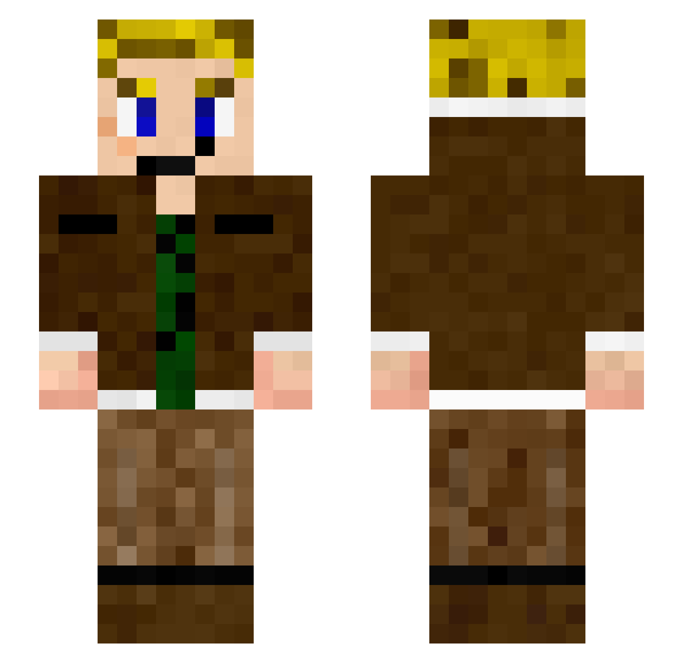 scruffybandit Minecraft skin, front and back view