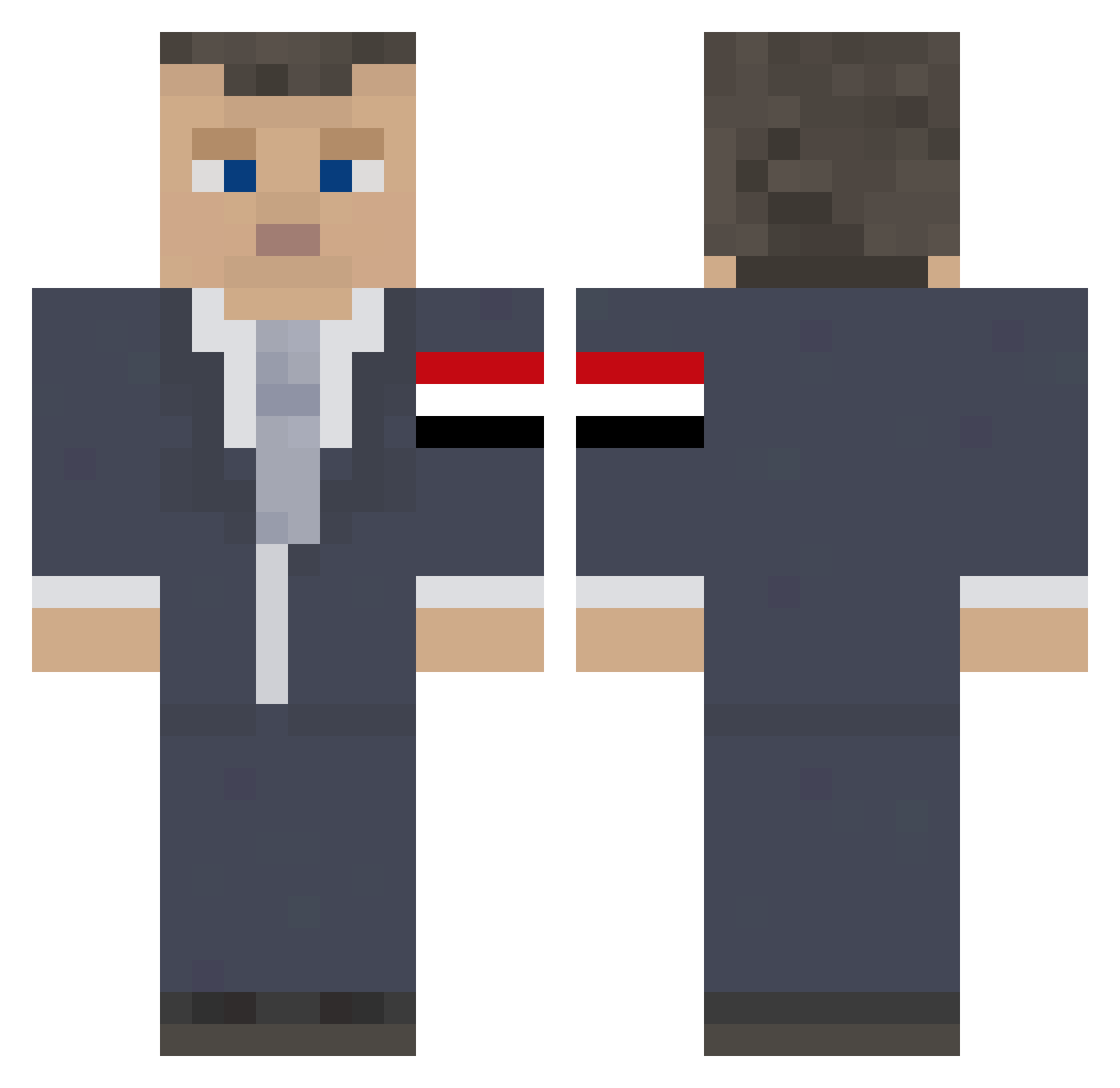 THE_GOOMBA Minecraft skin, front and back view