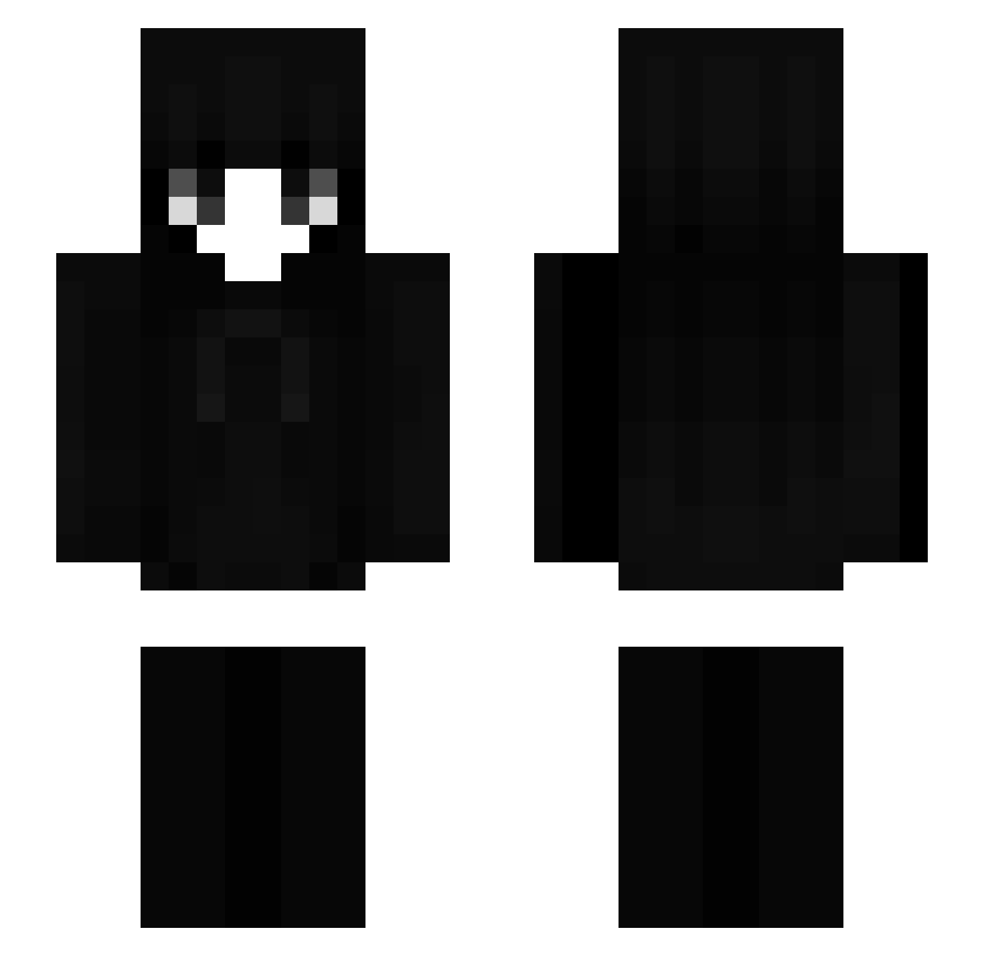 qtHN_ Minecraft skin, front and back view