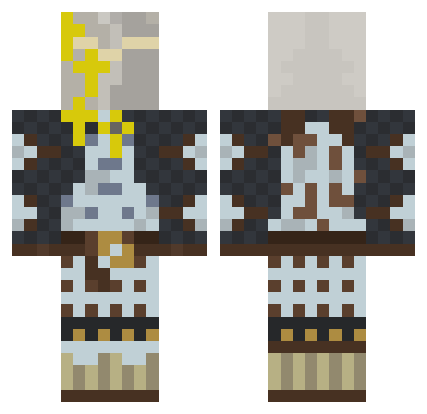 TsanosClan2011 Minecraft skin, front and back view