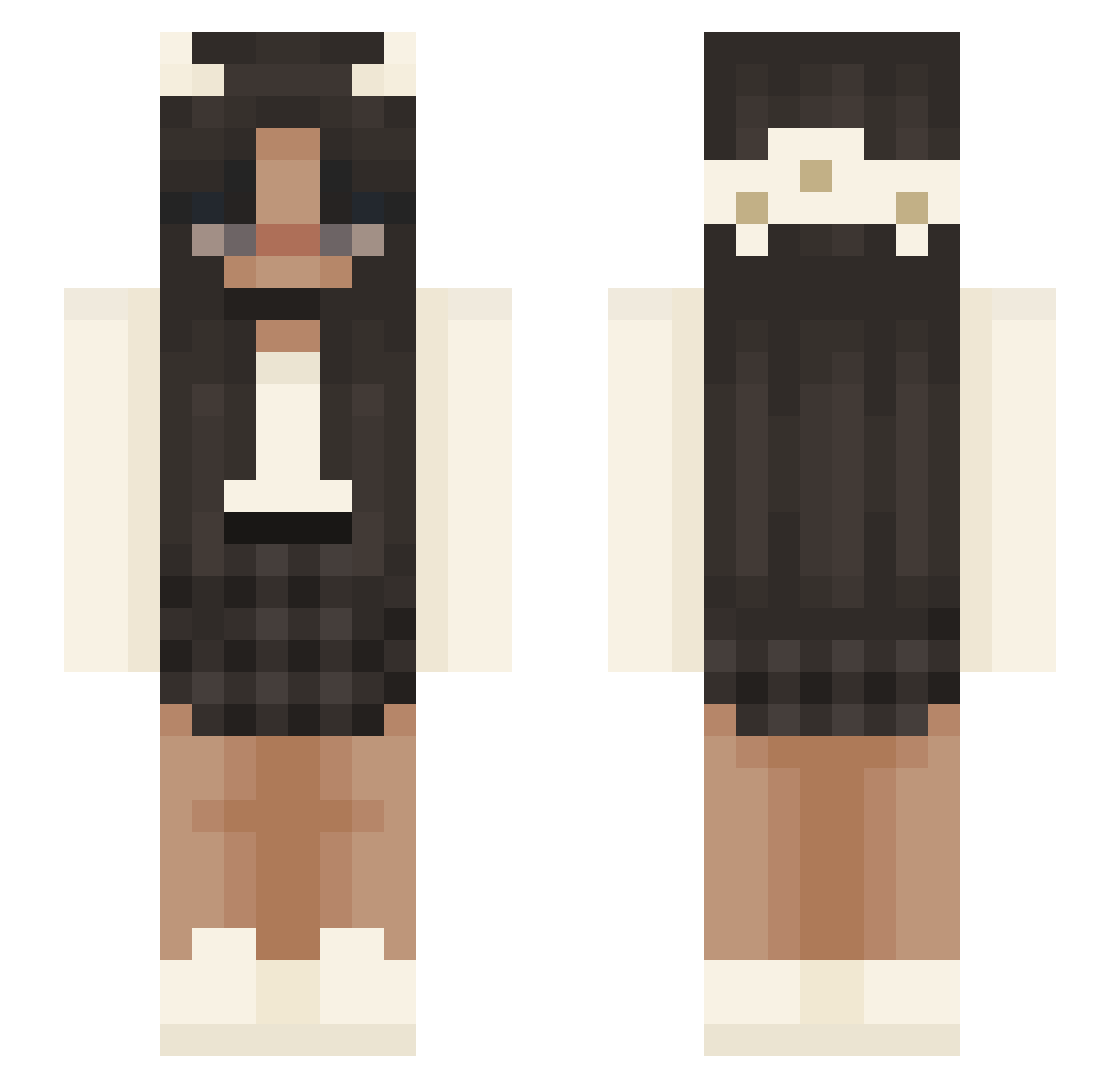 xAlessandra_ Minecraft skin, front and back view