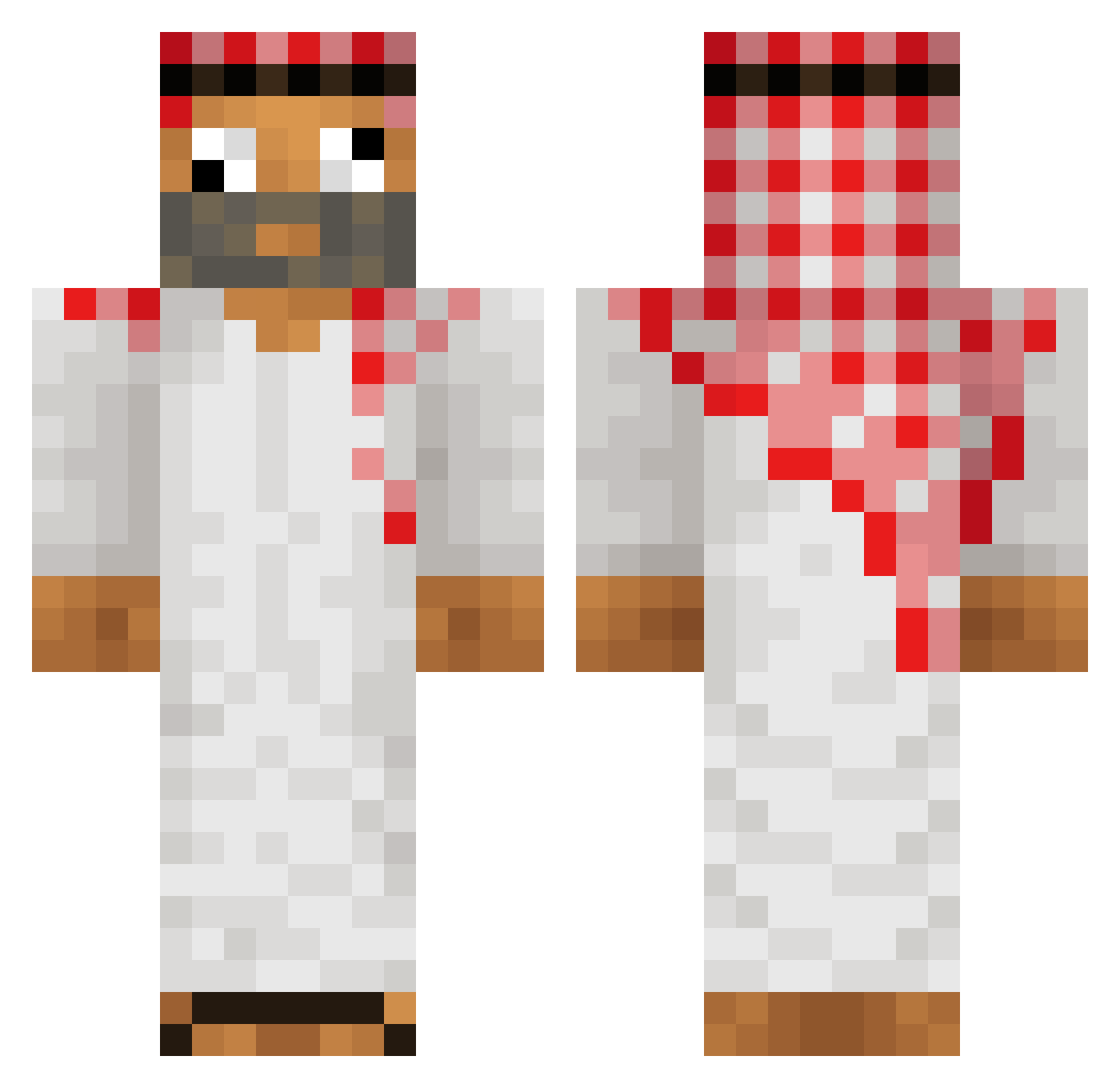 uxjr Minecraft skin, front and back view