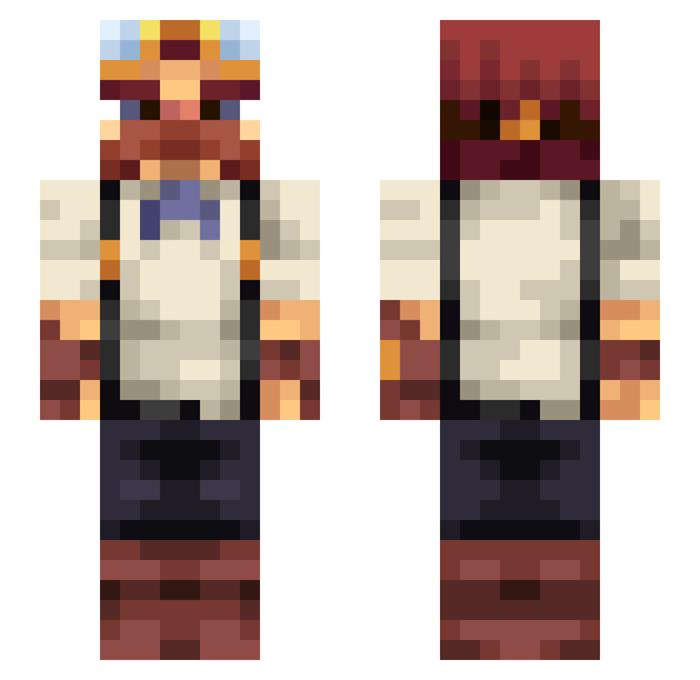iAmDestroy3r Minecraft skin, front and back view