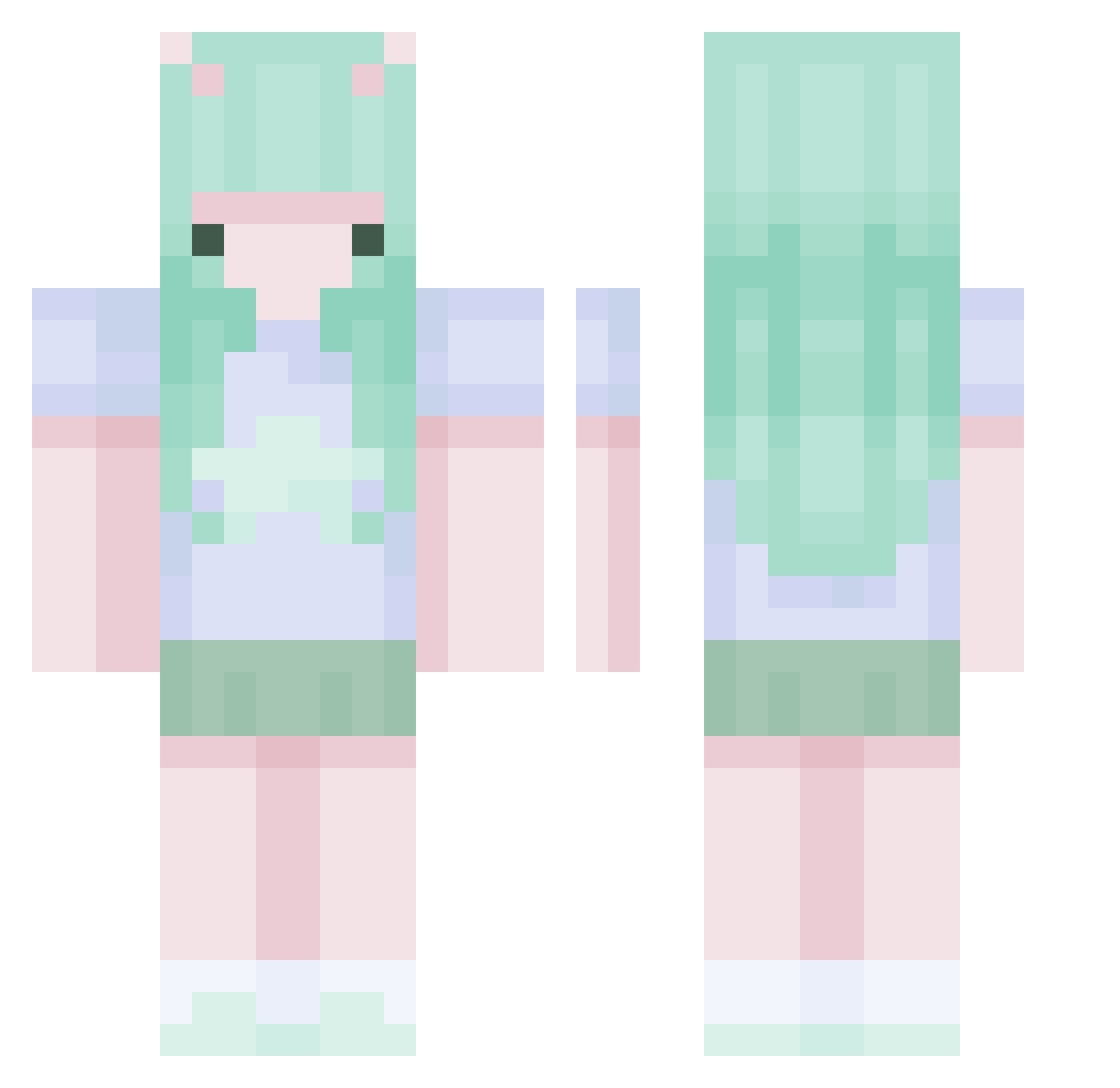 Jaja_AniELI_ Minecraft skin, front and back view