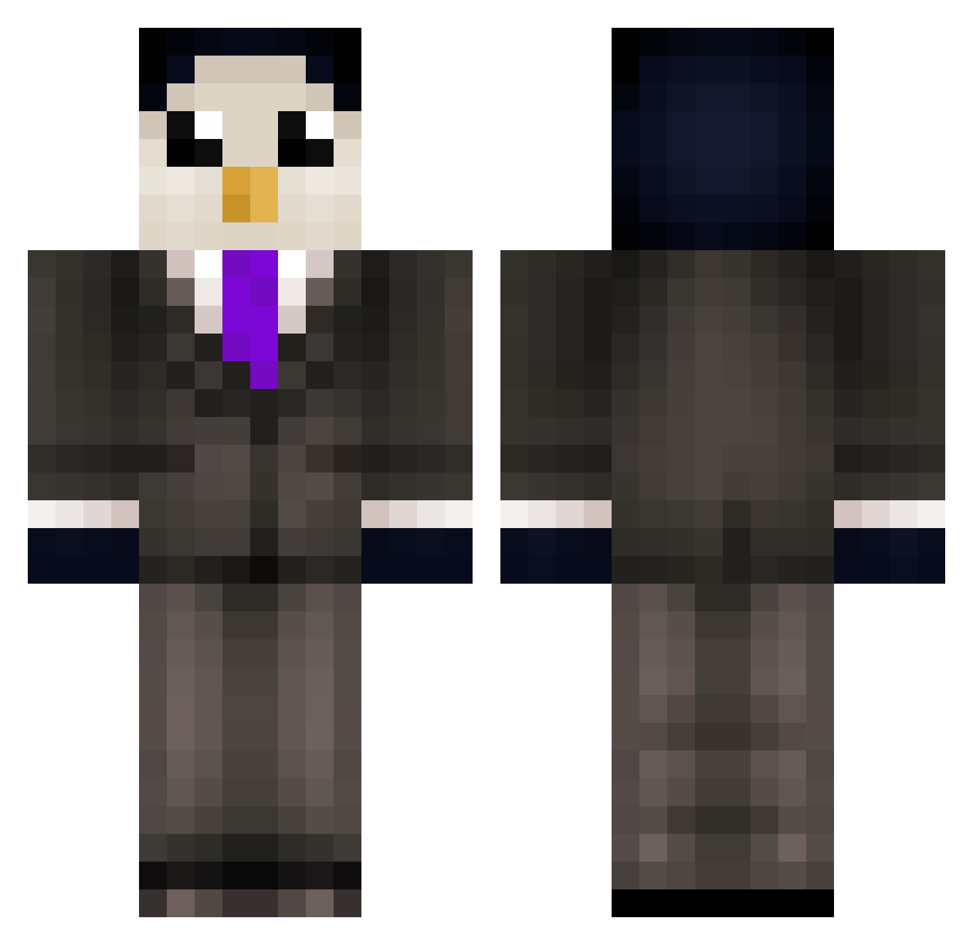 Sausaj Minecraft skin, front and back view
