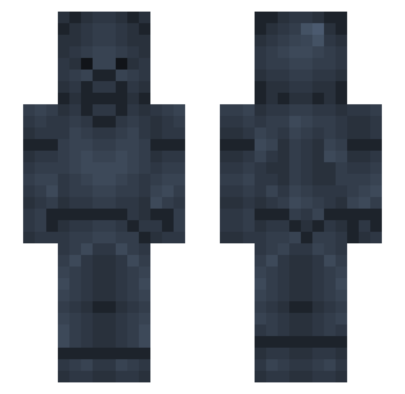 Jmpha Minecraft skin, front and back view