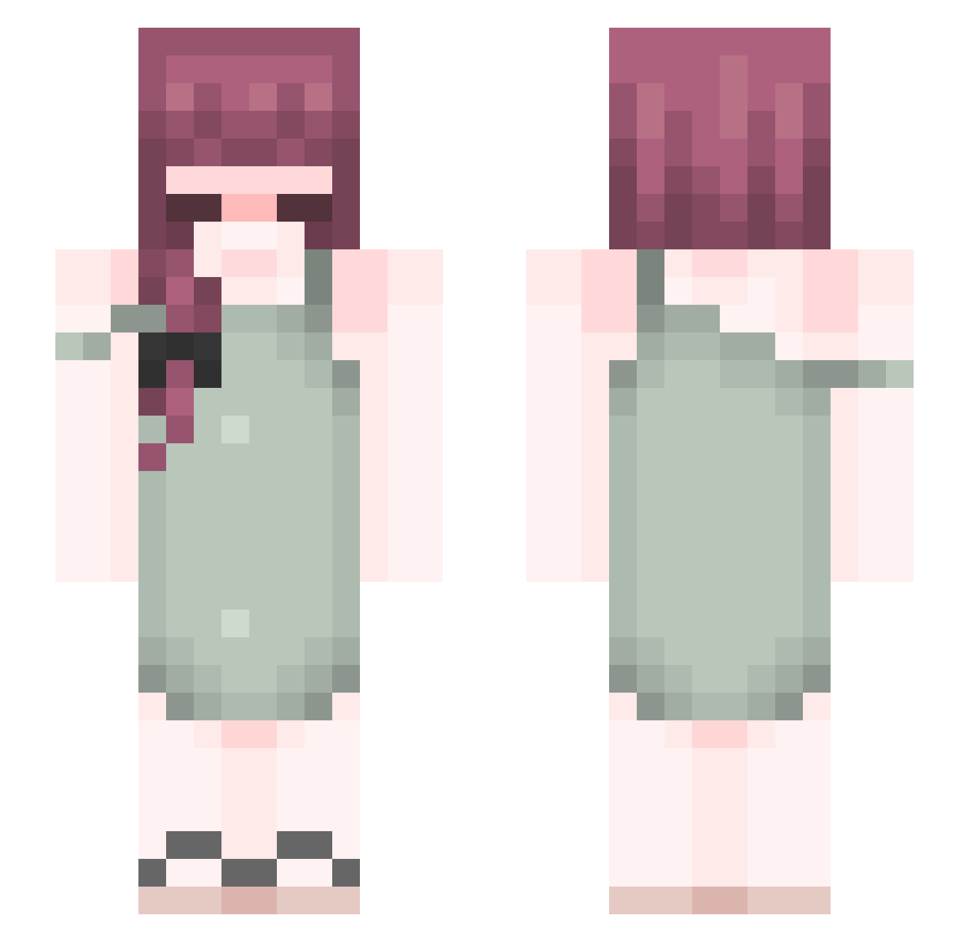 Paukstis Minecraft skin, front and back view