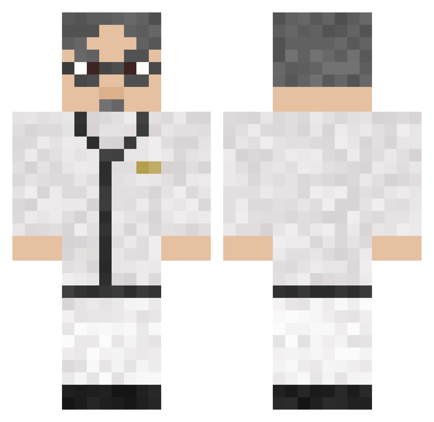proffesorgrey Minecraft skin, front and back view