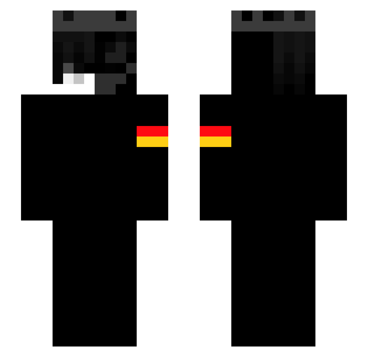 Lhz25 Minecraft skin, front and back view