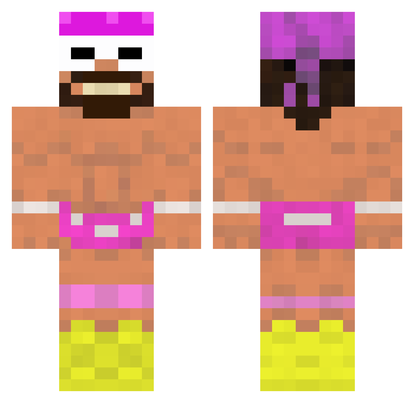 Siisar Minecraft skin, front and back view