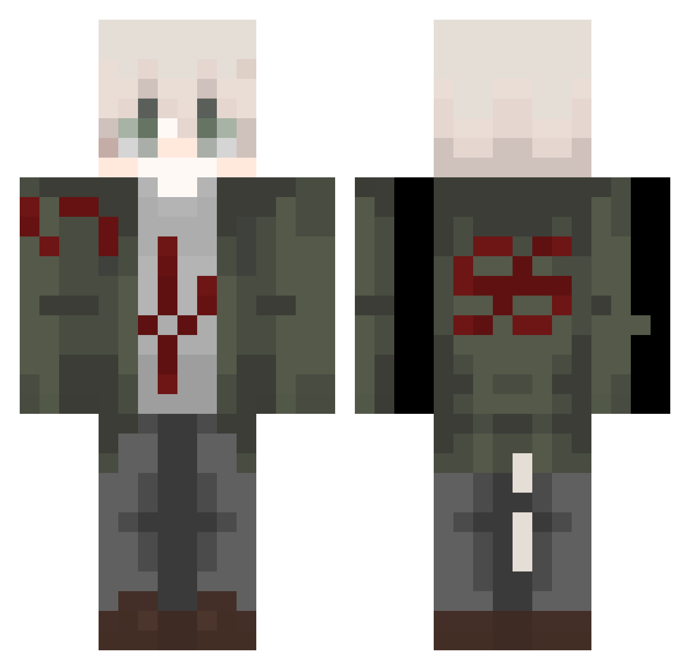 an1hon Minecraft skin, front and back view