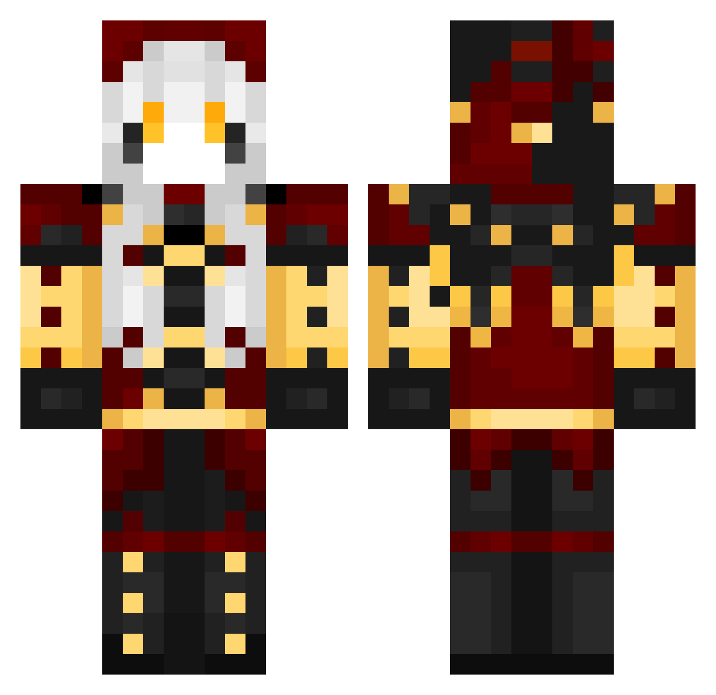 Cookiethegremlin Minecraft skin, front and back view