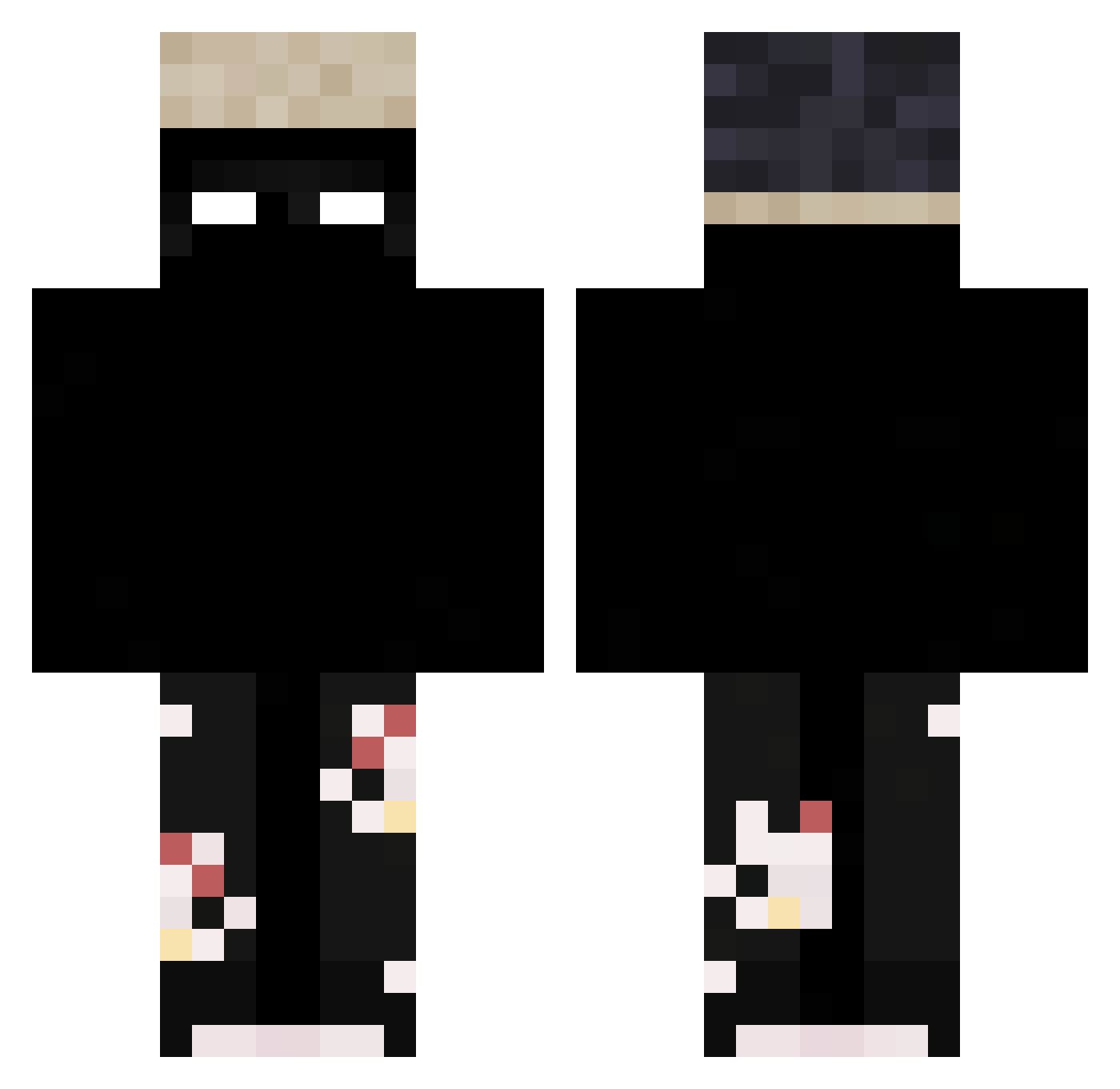 SchutzSchild Minecraft skin, front and back view