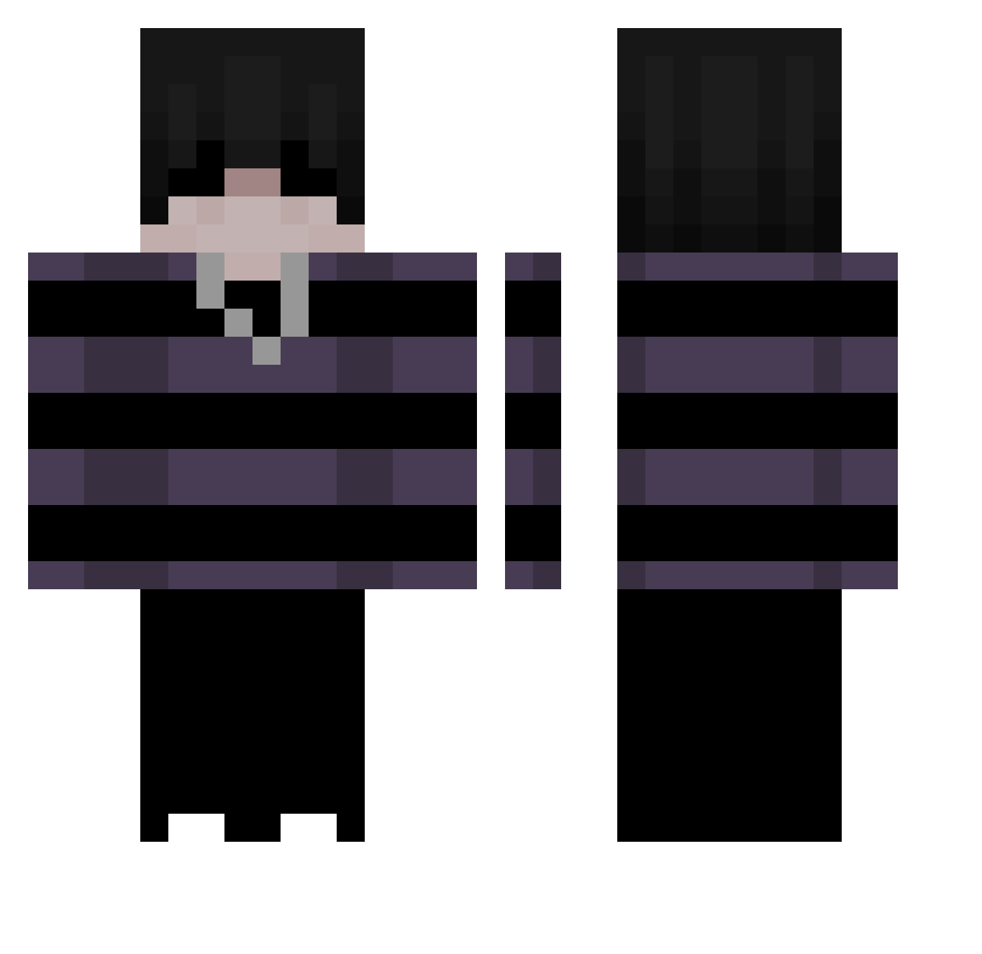 xsteel1613 Minecraft skin, front and back view