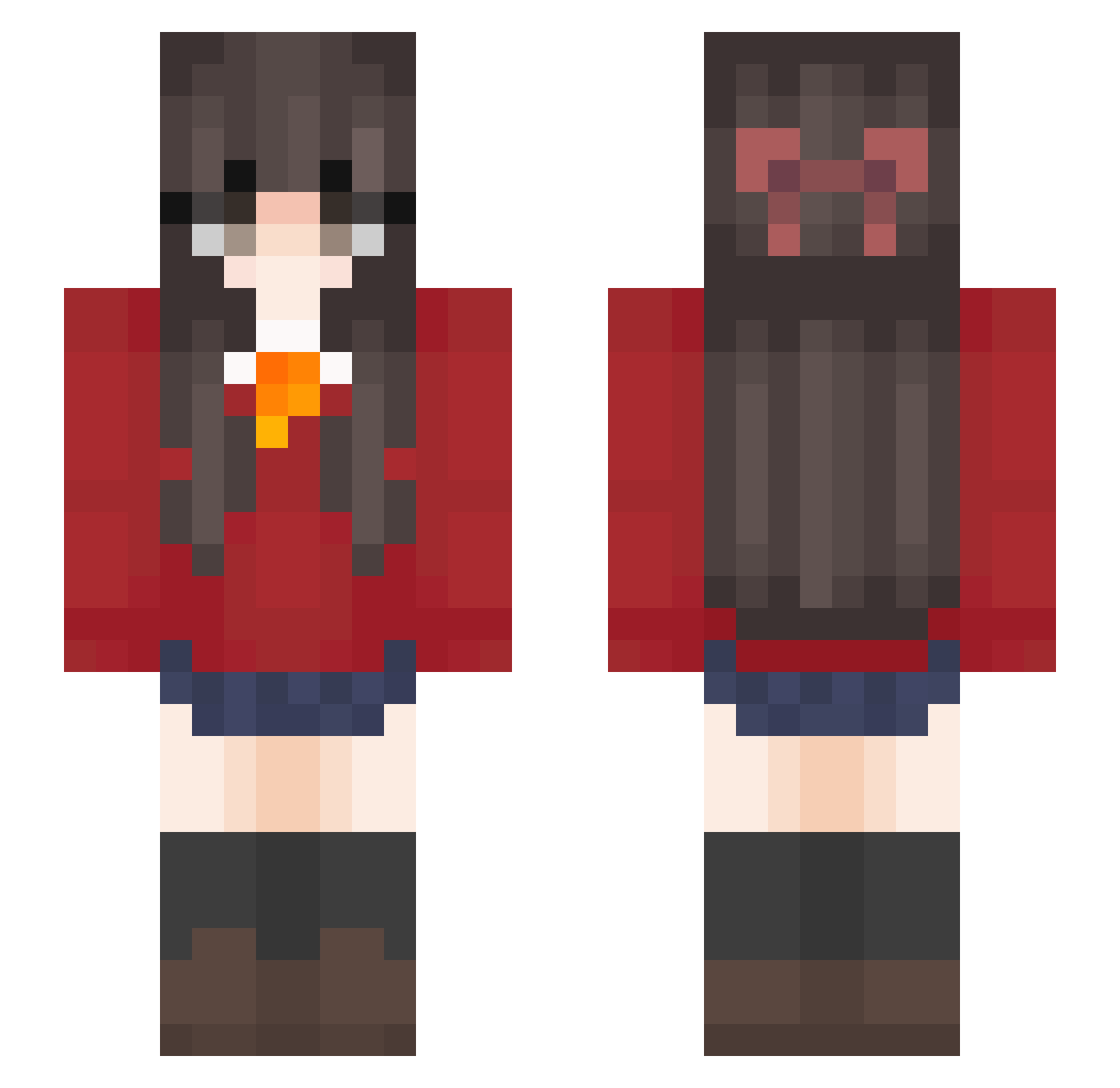 ddumaa Minecraft skin, front and back view