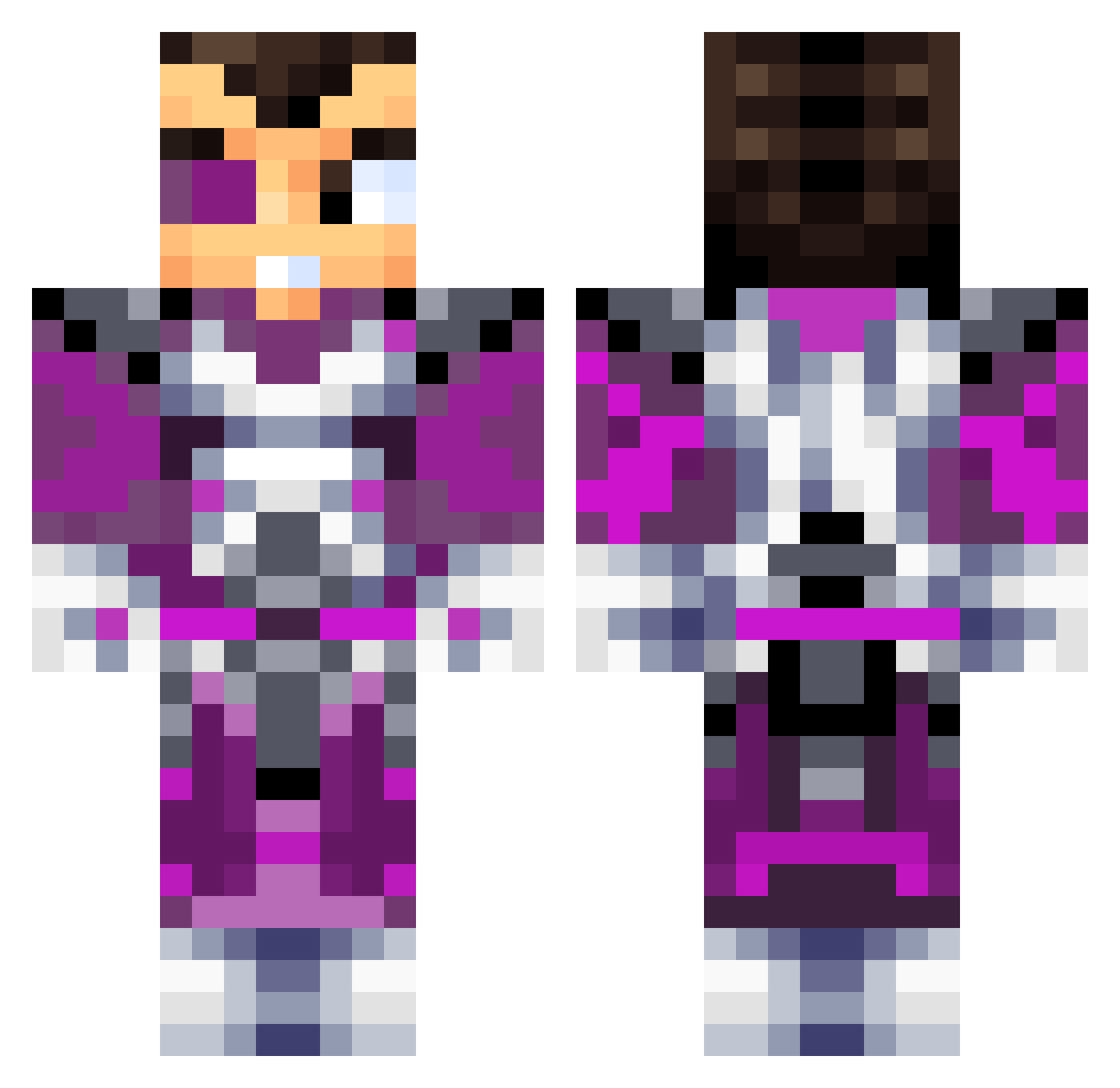 aje019 Minecraft skin, front and back view