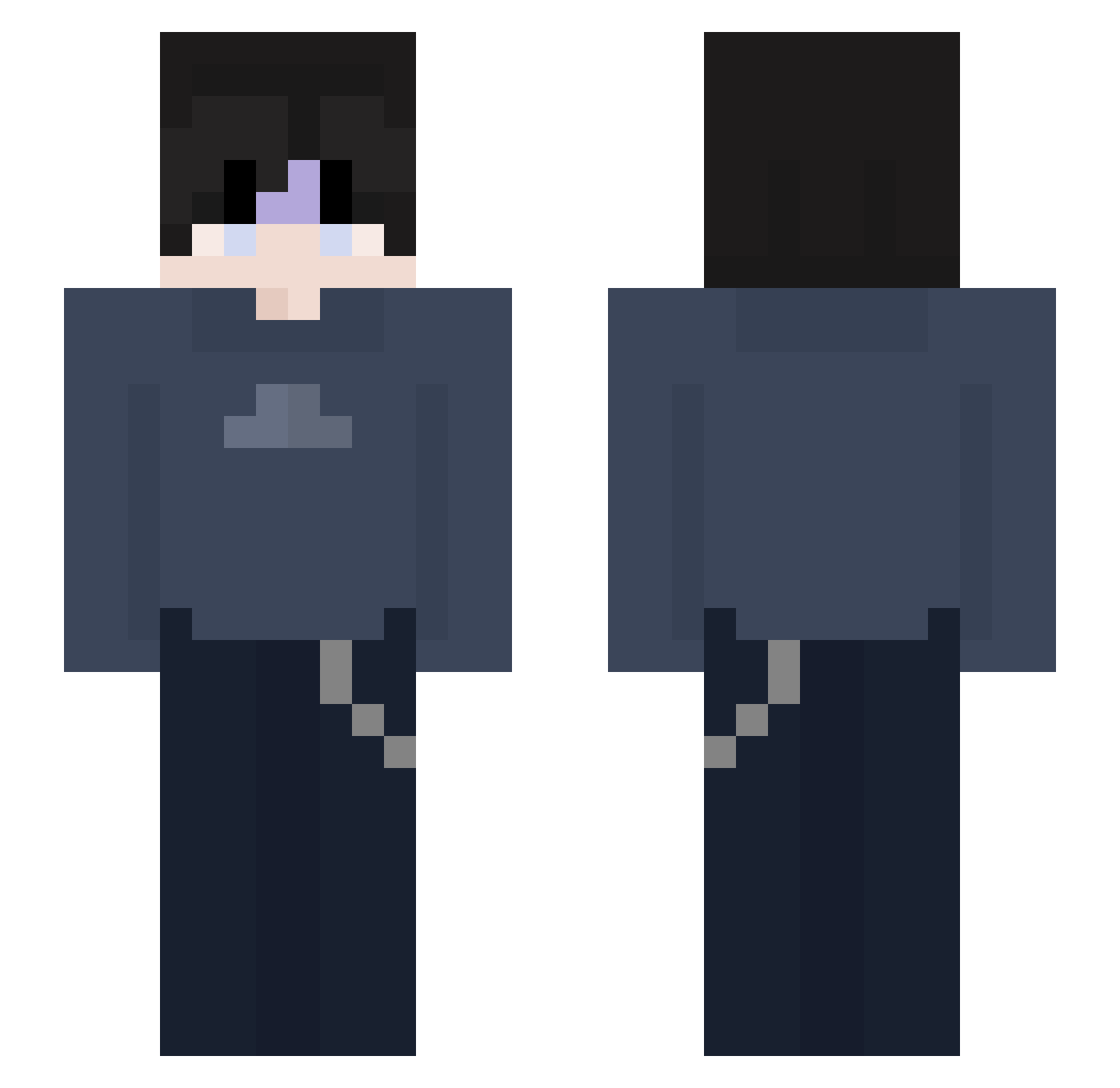 Marinyaa Minecraft skin, front and back view