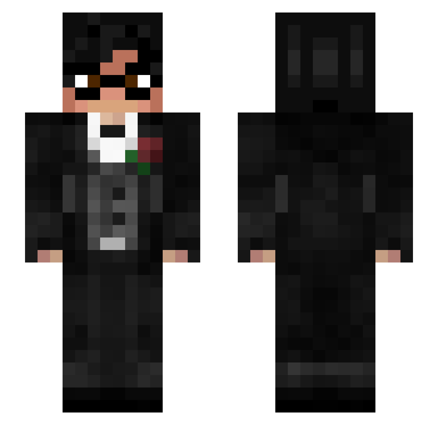 F4ncy Minecraft skin, front and back view