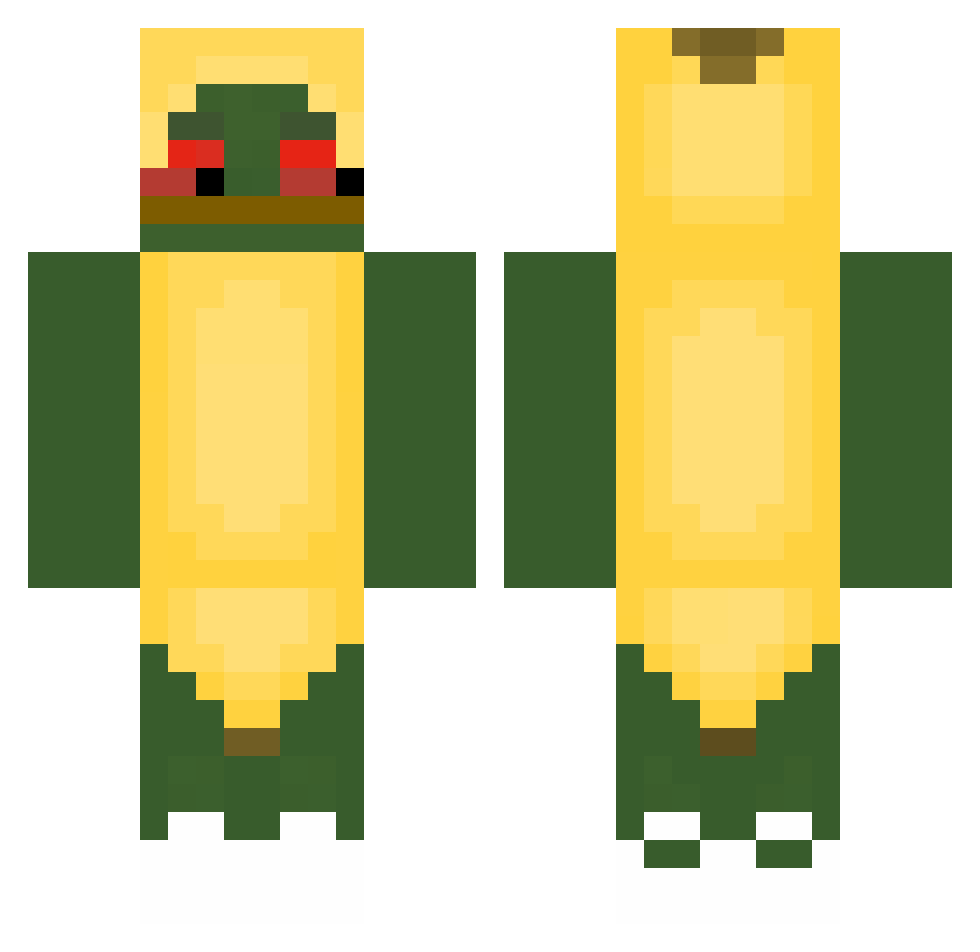 Kivotki Minecraft skin, front and back view