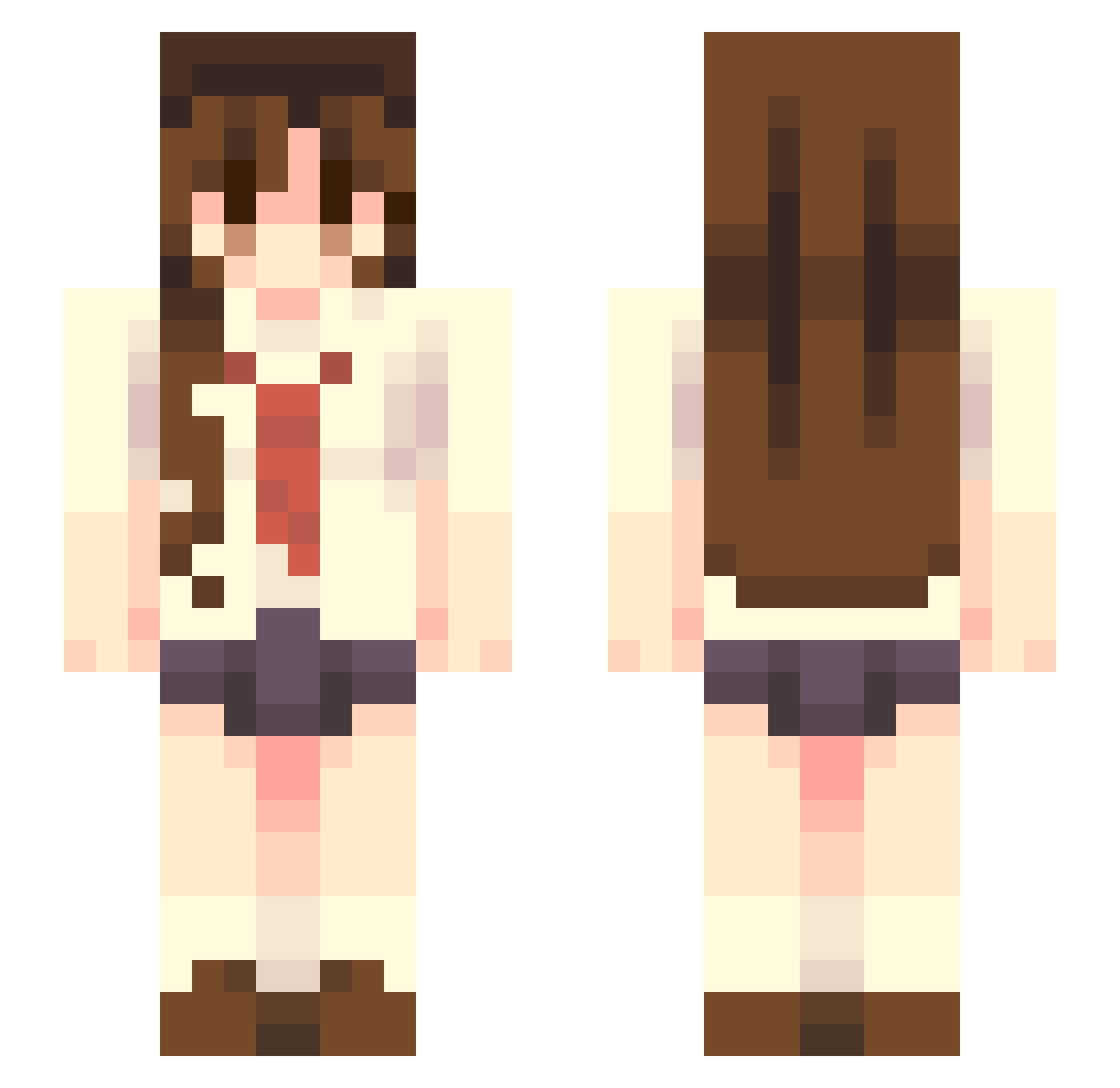 squishy42069 Minecraft skin, front and back view