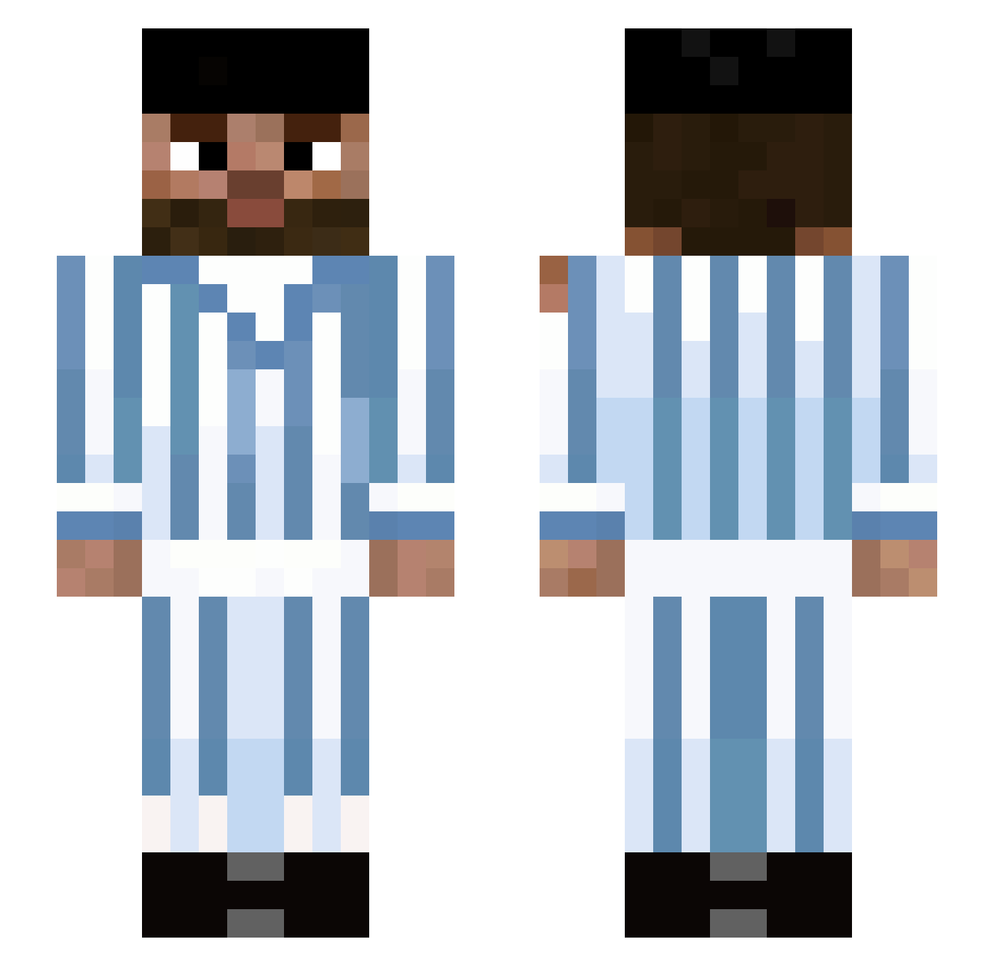 JewishIsraeli Minecraft skin, front and back view