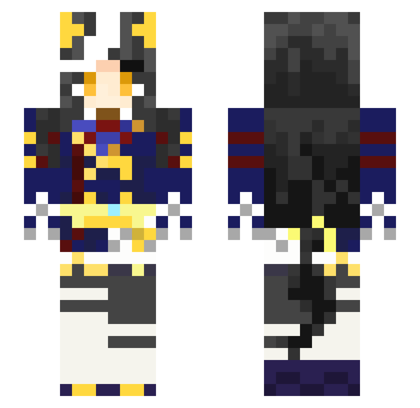 elsidemincefat Minecraft skin, front and back view