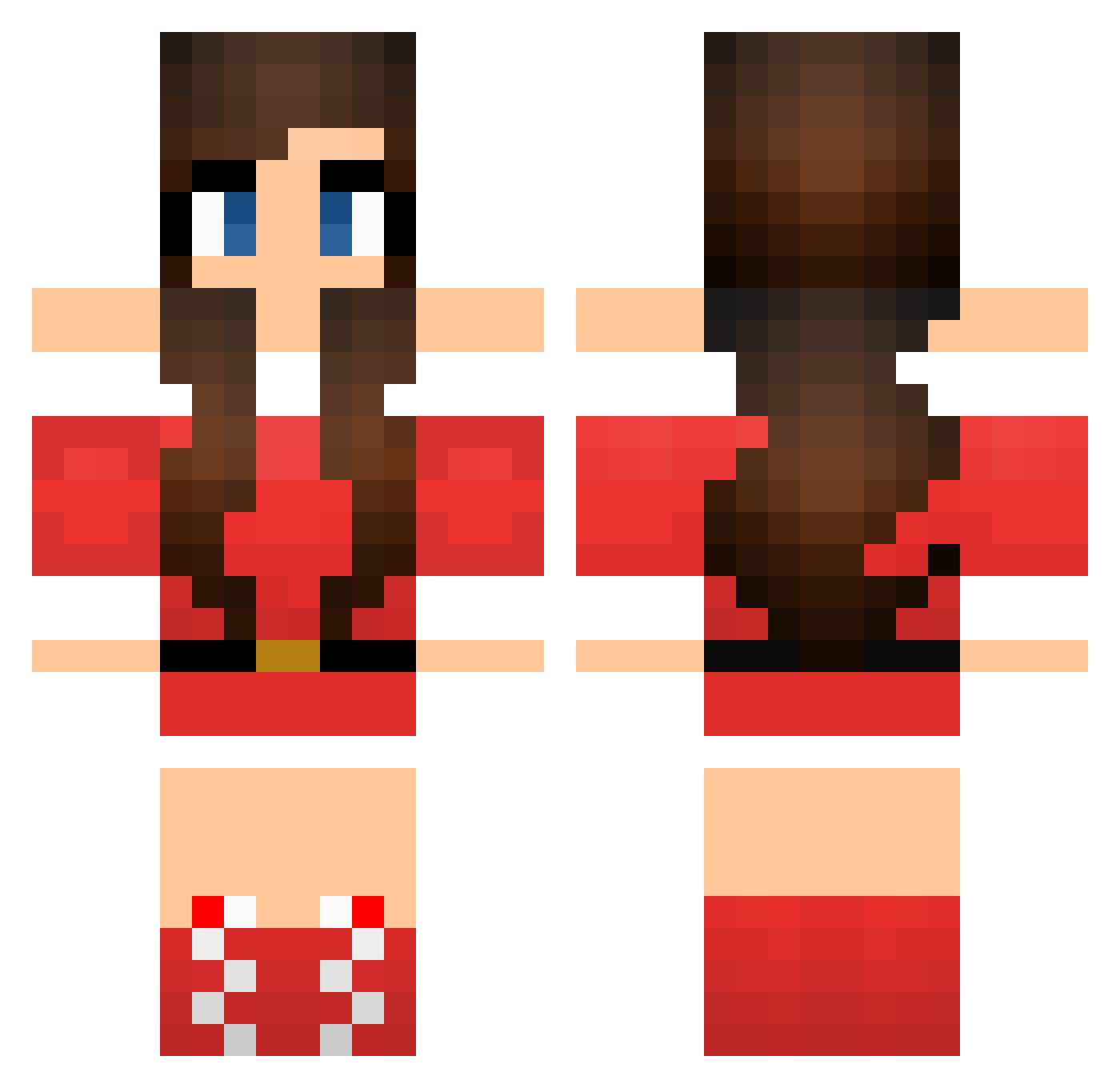 ileana Minecraft skin, front and back view