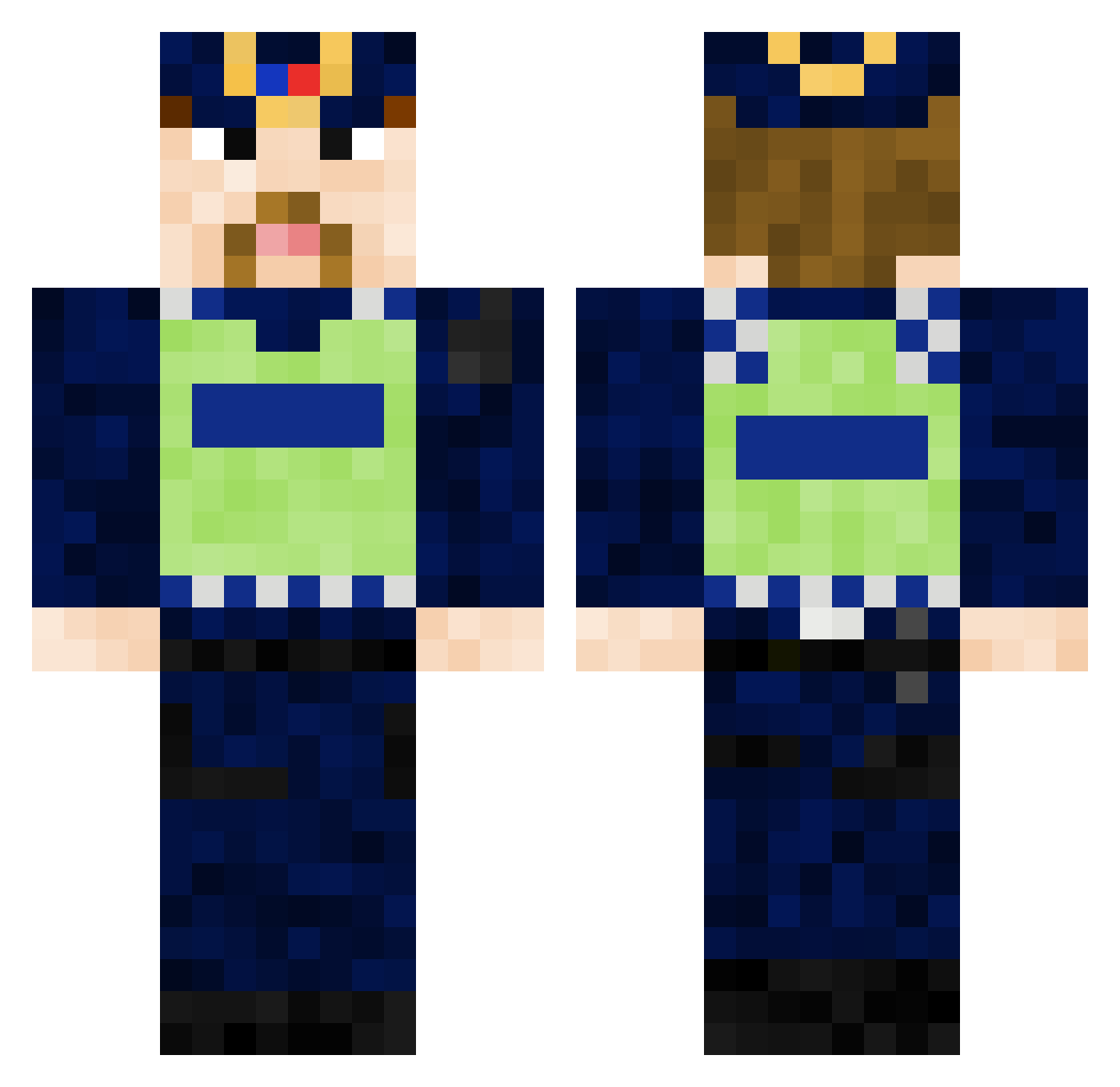 Sloogan08 Minecraft skin, front and back view