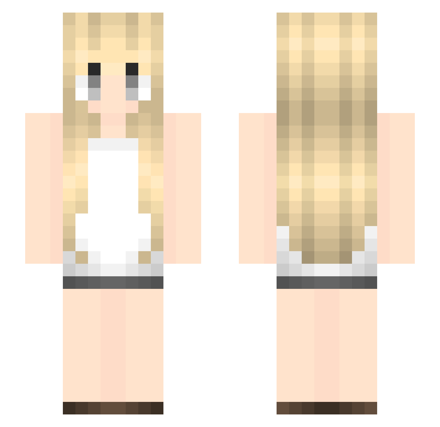 Wikusiax99 Minecraft skin, front and back view