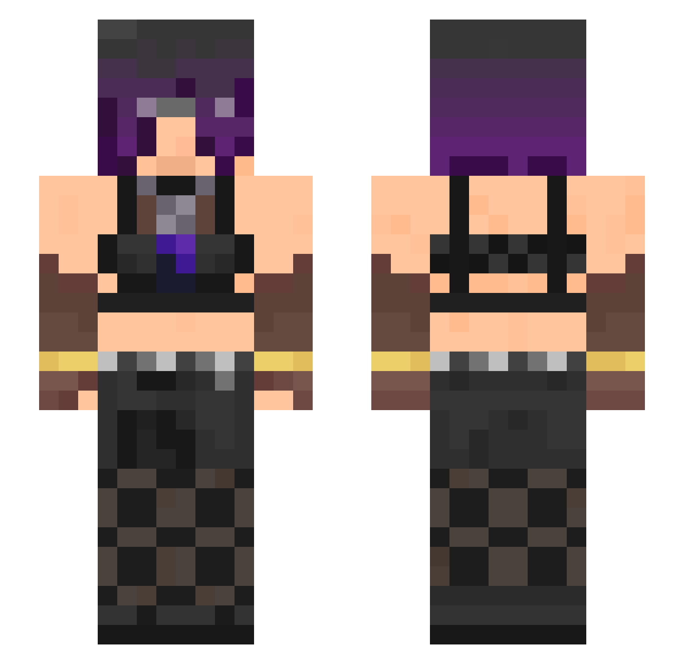 Den4554 Minecraft skin, front and back view