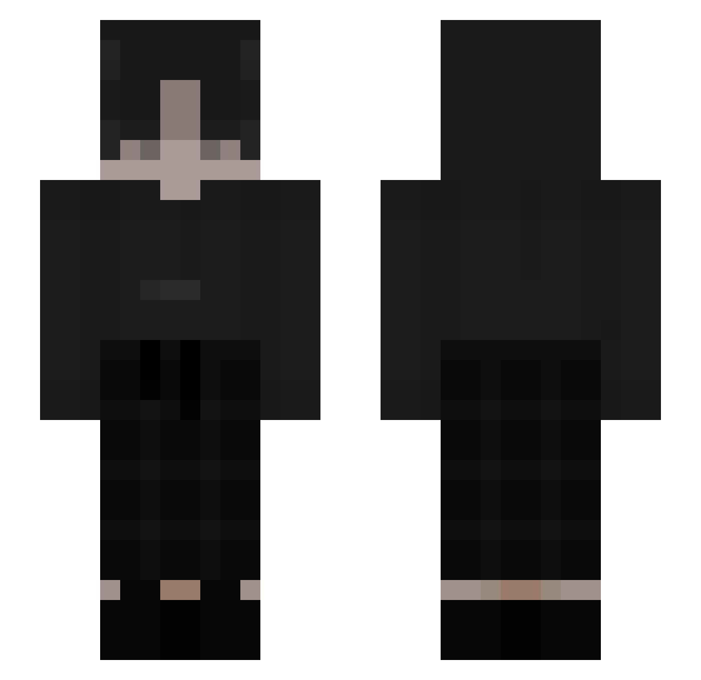 x2f Minecraft skin, front and back view