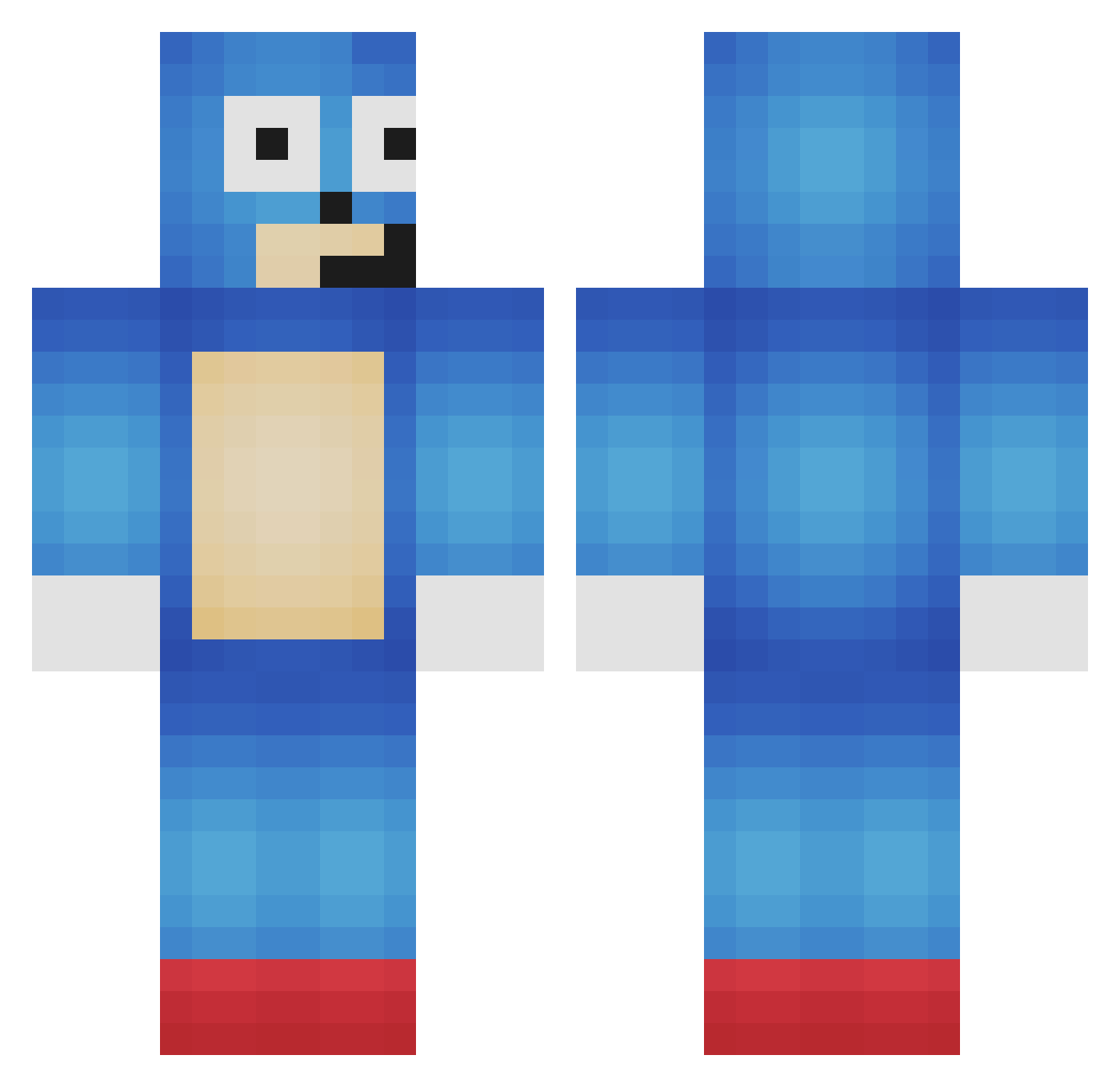 s_r3 Minecraft skin, front and back view