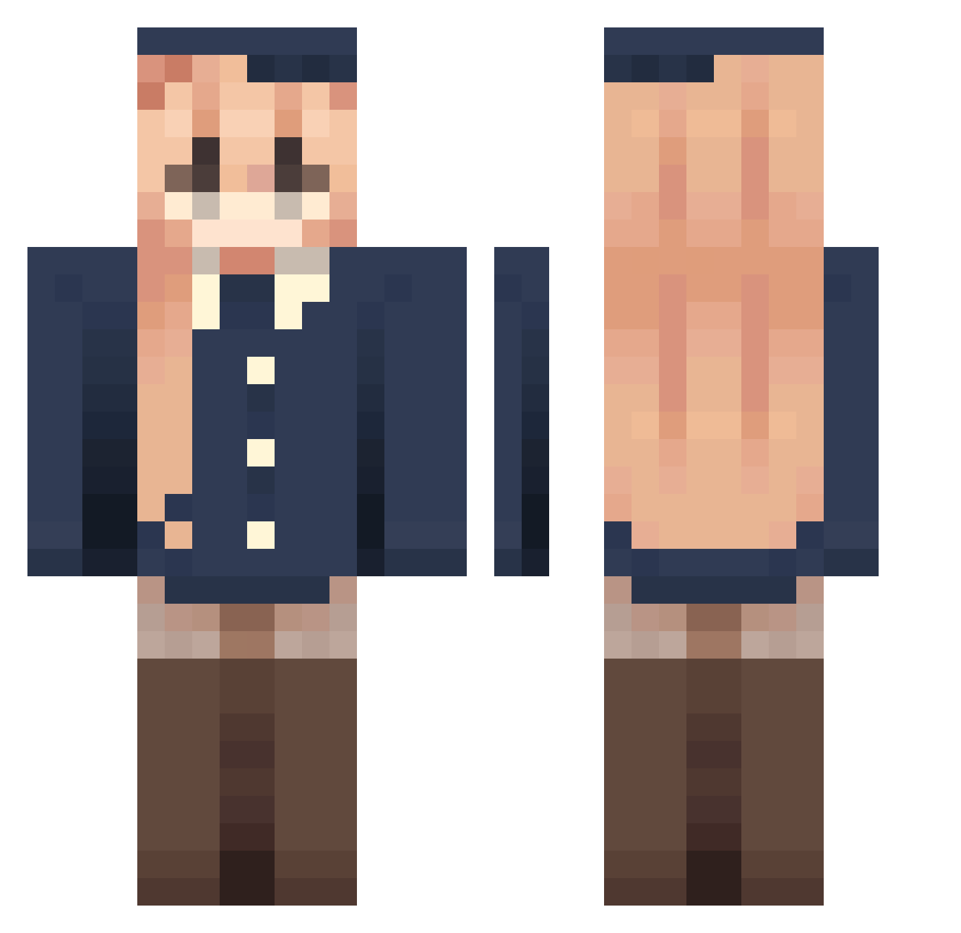DafneMer Minecraft skin, front and back view