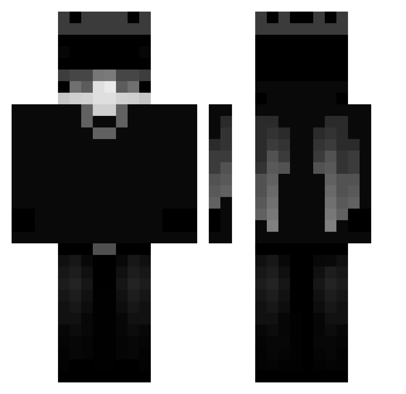 Set_Frizuu Minecraft skin, front and back view