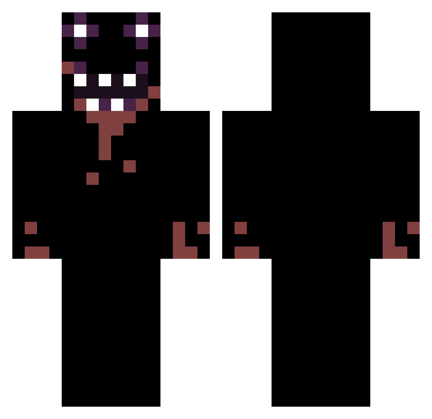 Whirlguy Minecraft skin, front and back view
