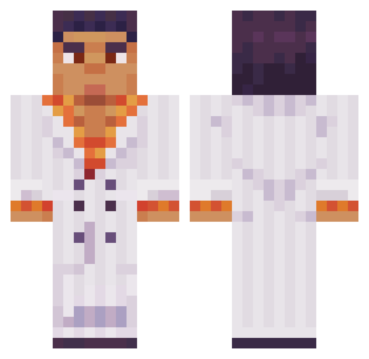 TNGpl Minecraft skin, front and back view