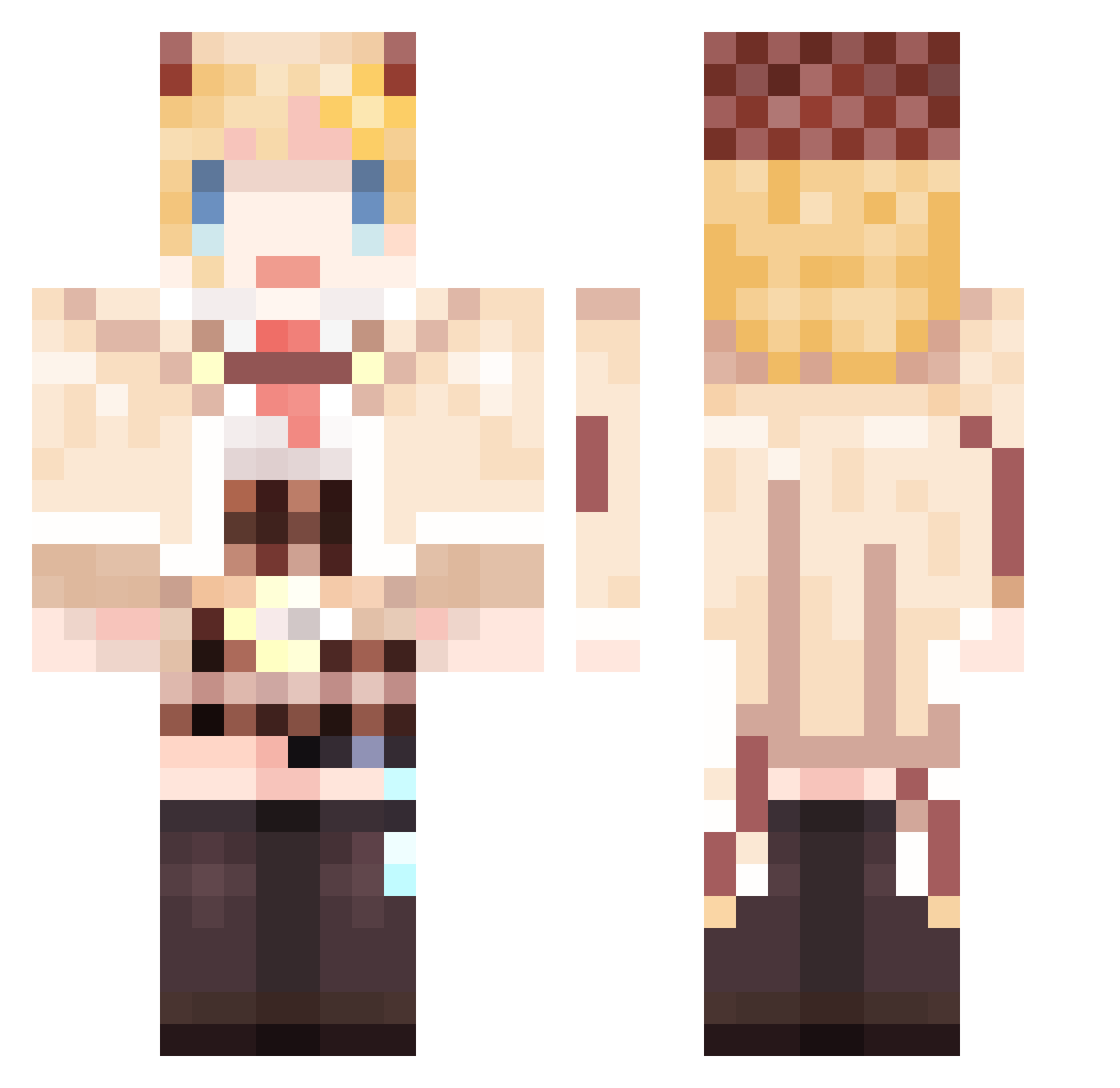 Khunkhen Minecraft skin, front and back view