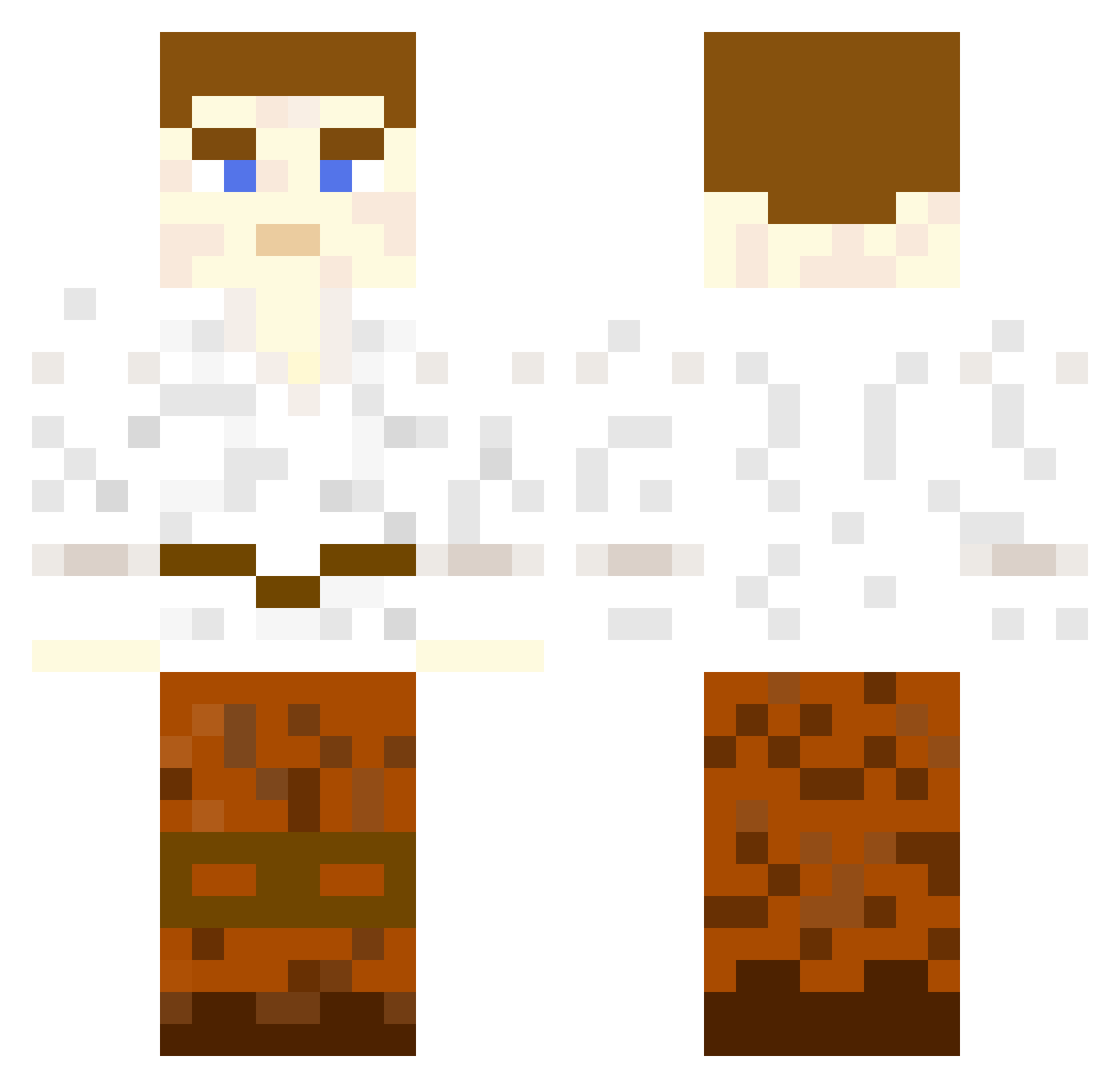 Louwdly Minecraft skin, front and back view