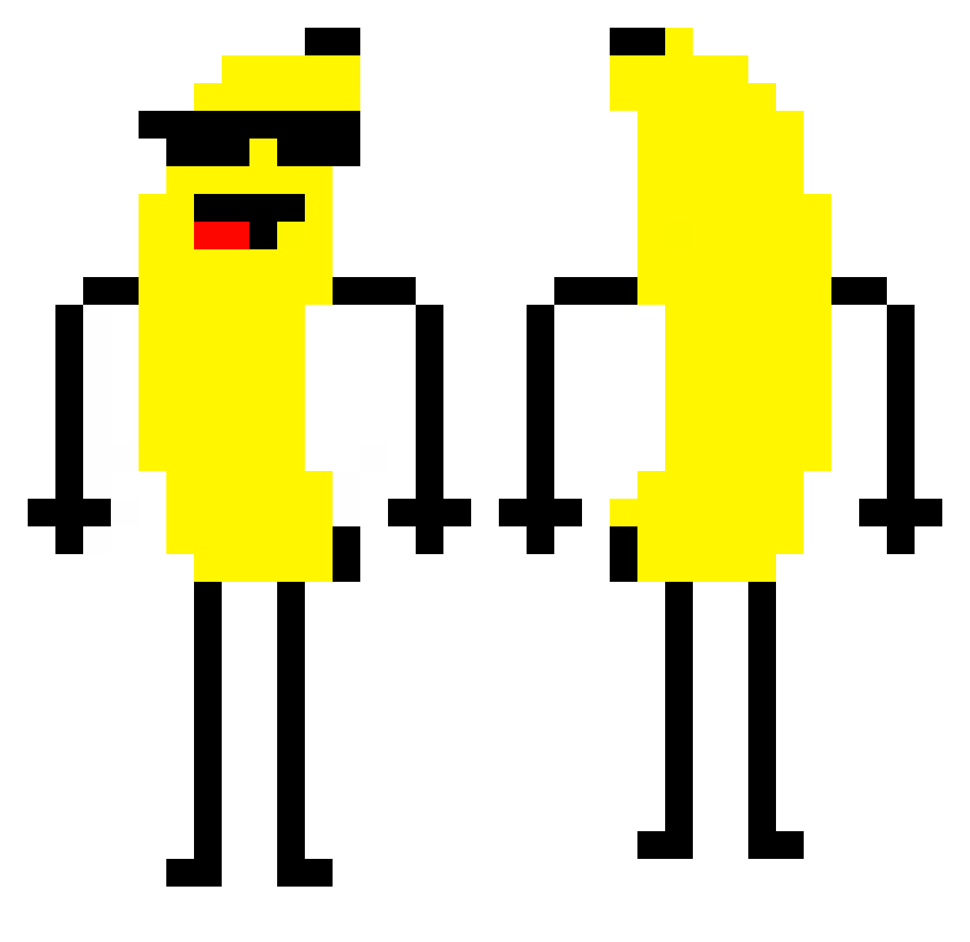 Hibbby Minecraft skin, front and back view