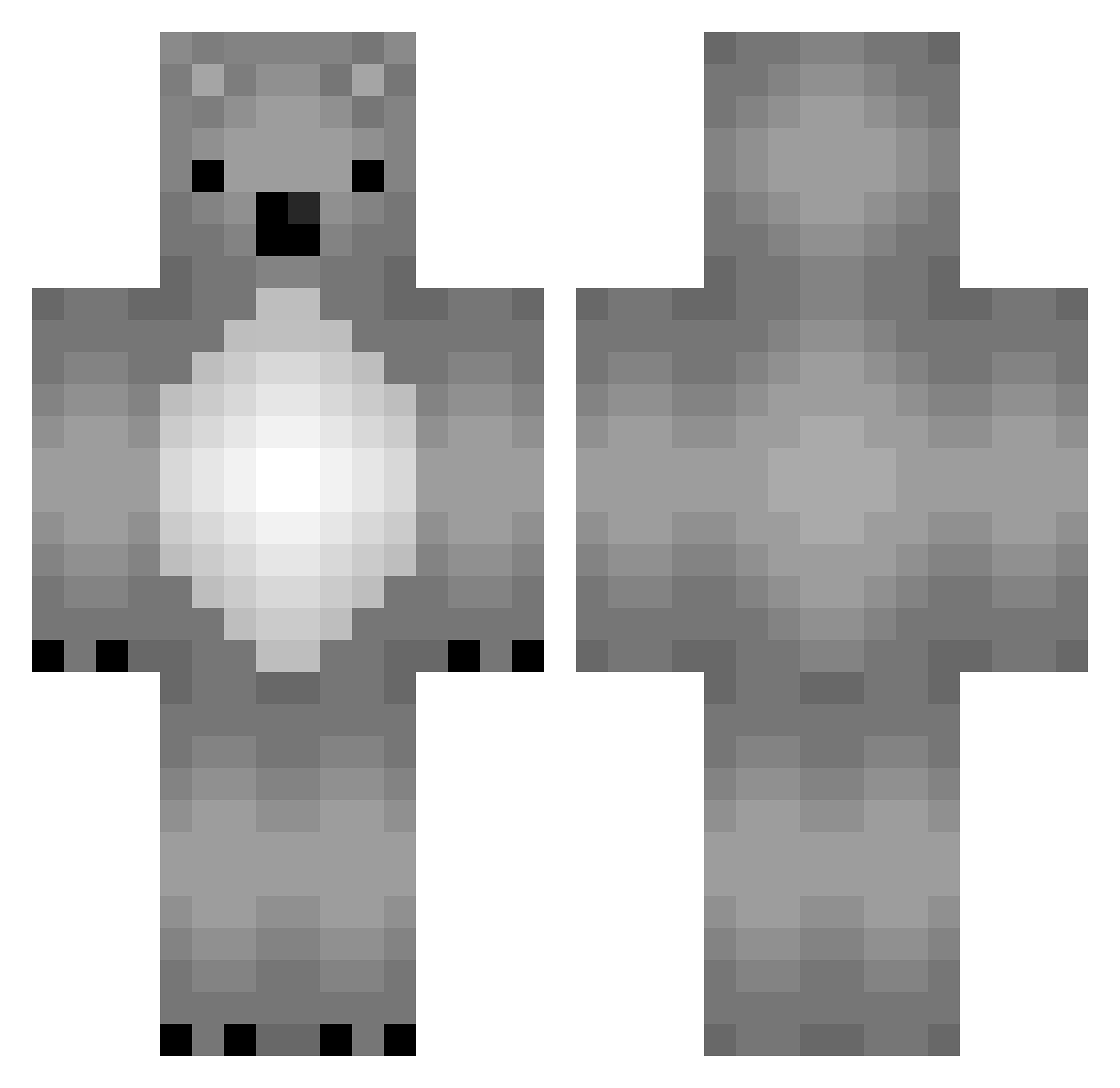 Blue_Roses Minecraft skin, front and back view