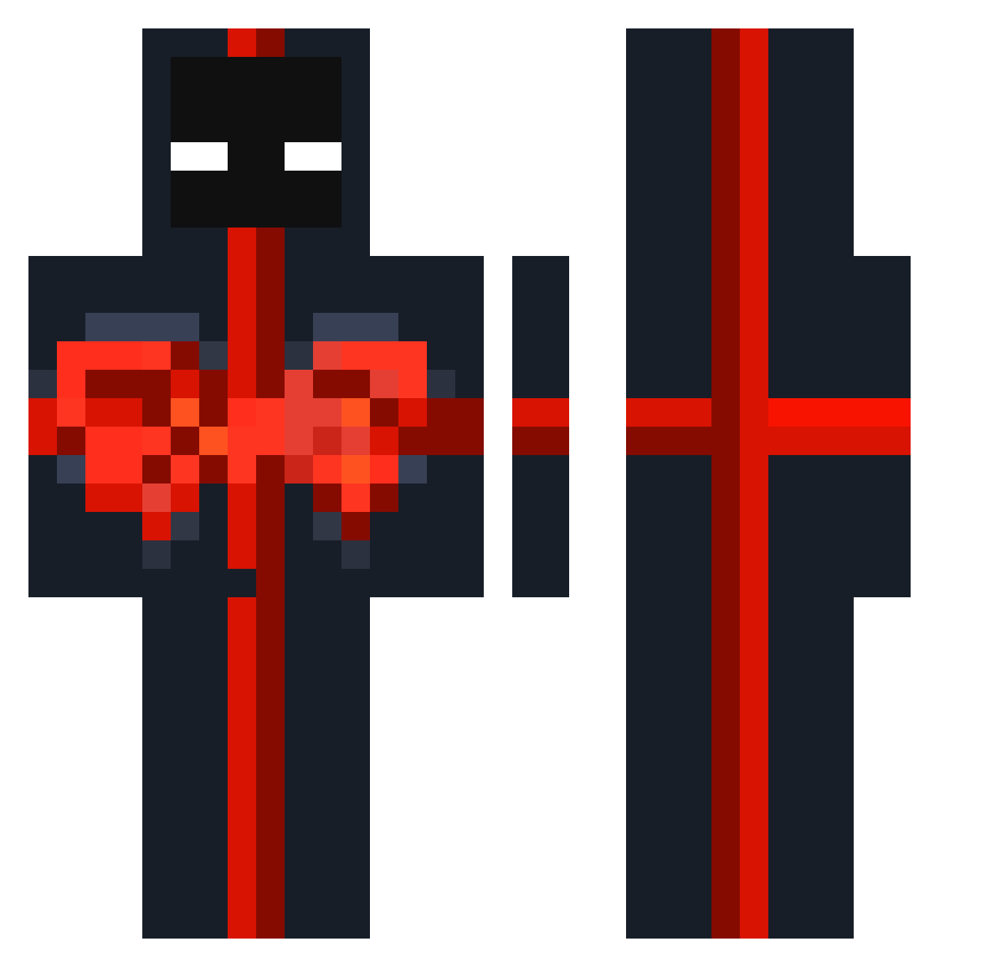 GarlicHero Minecraft skin, front and back view