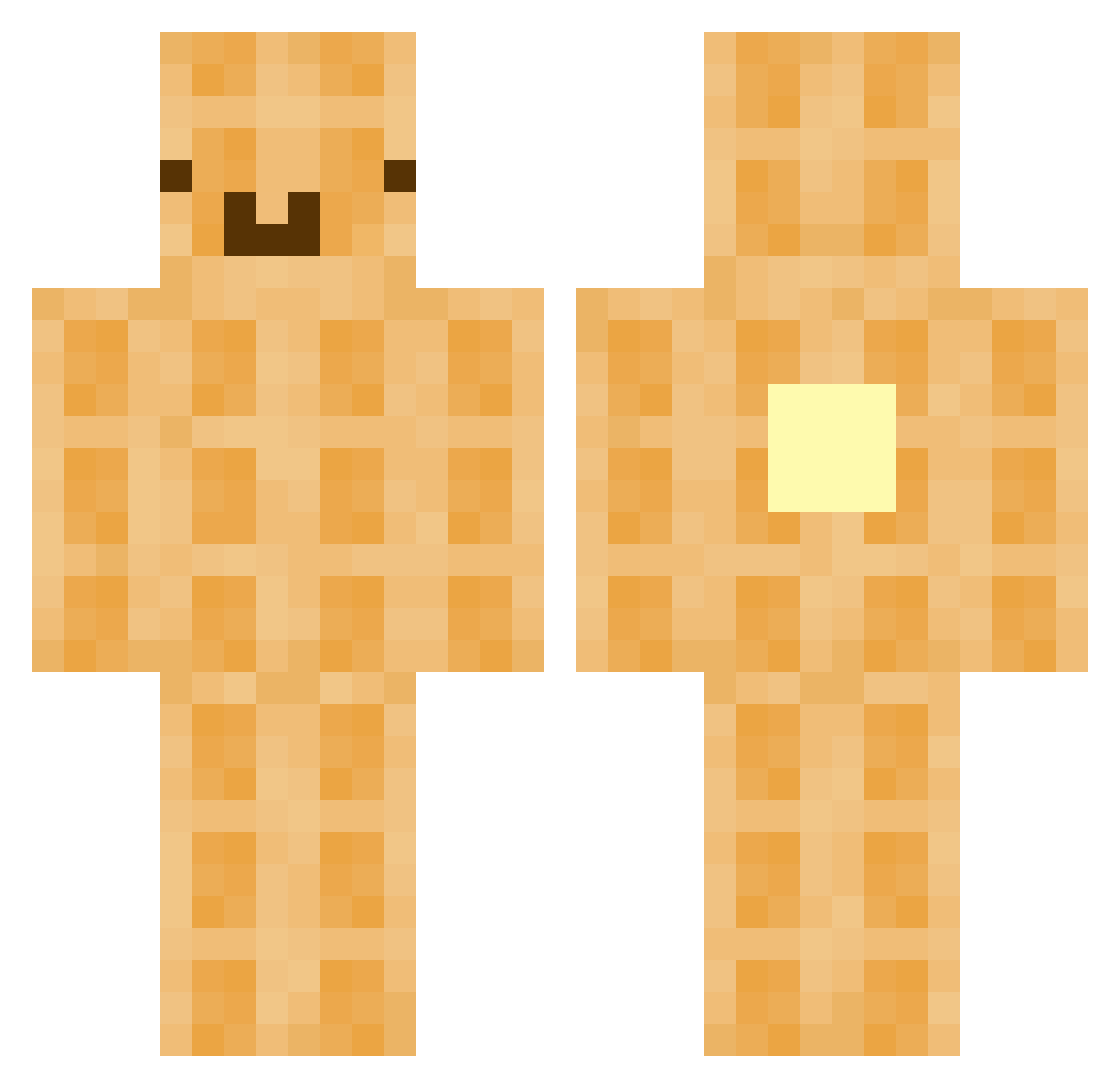 Swingguitars Minecraft skin, front and back view
