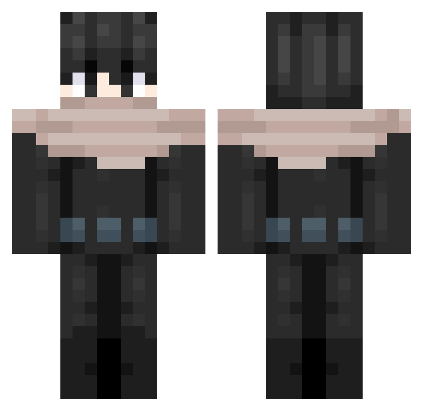 Velollipop Minecraft skin, front and back view