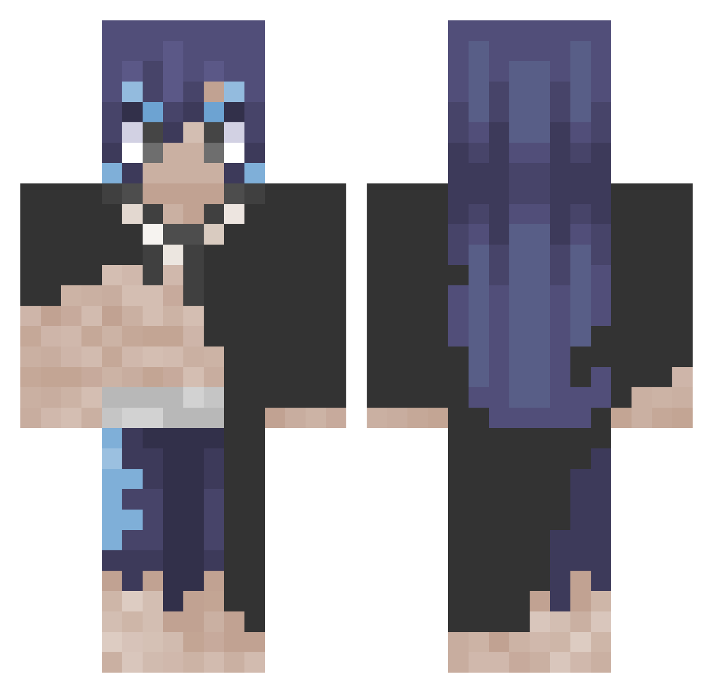 IOWNMINECRAFT Minecraft skin, front and back view