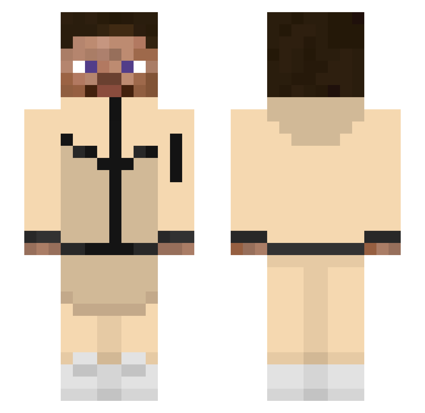 Lebrooooon23 Minecraft skin, front and back view