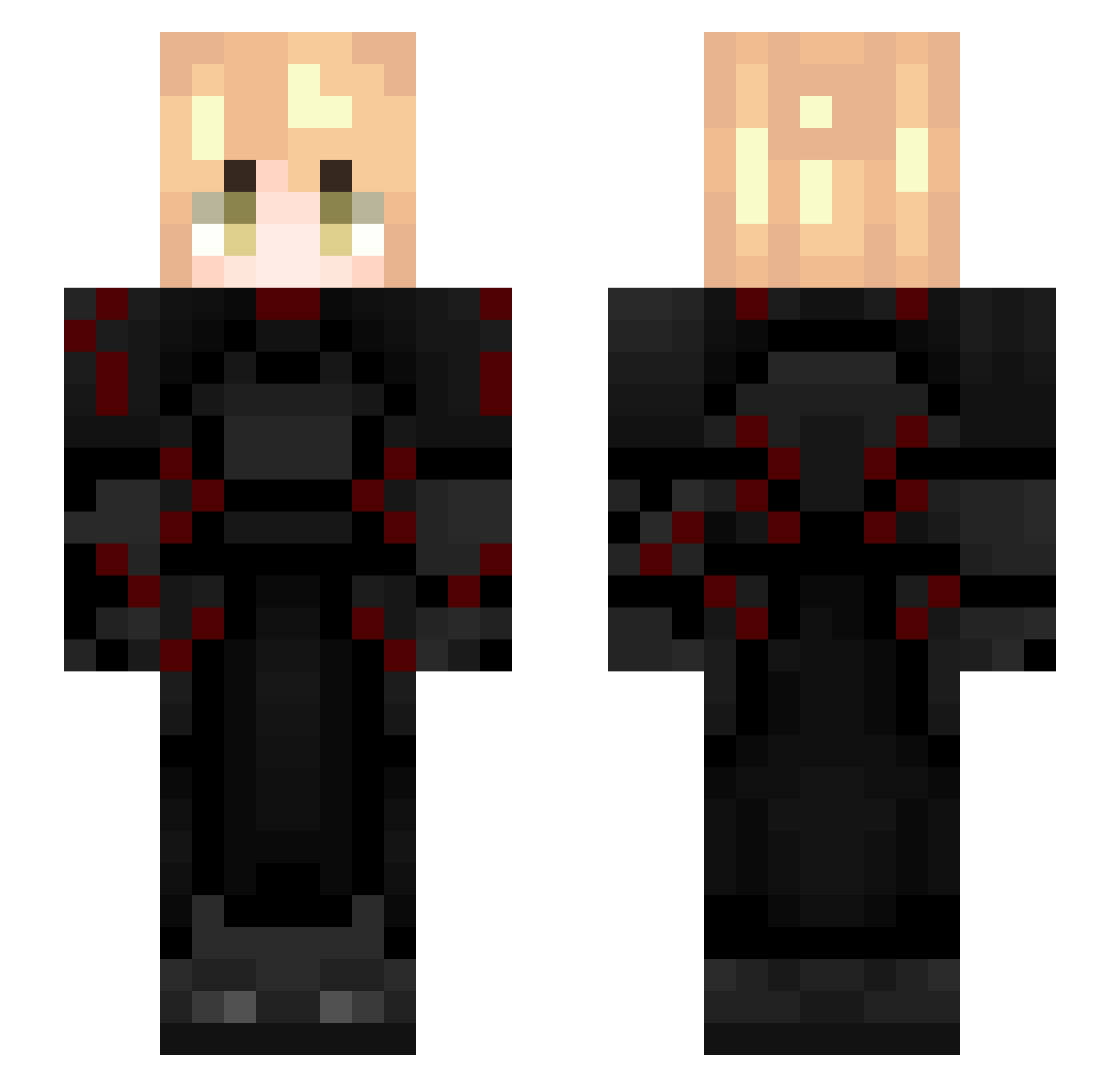 Thebaldestbirdd Minecraft skin, front and back view