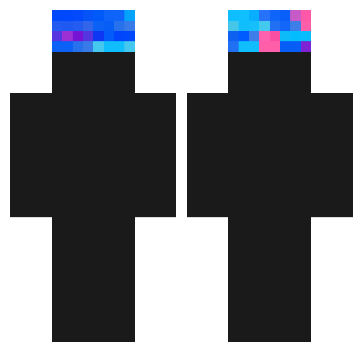 sleepry Minecraft skin, front and back view