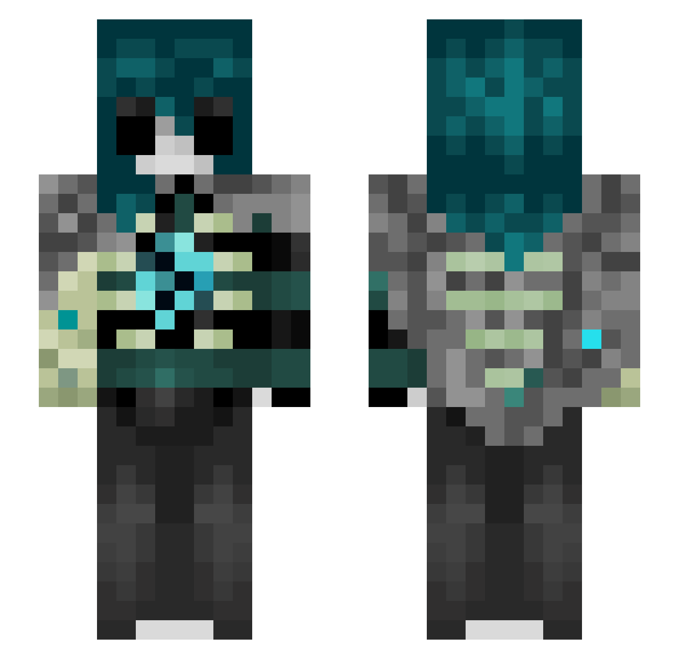 Rinn_ie Minecraft skin, front and back view